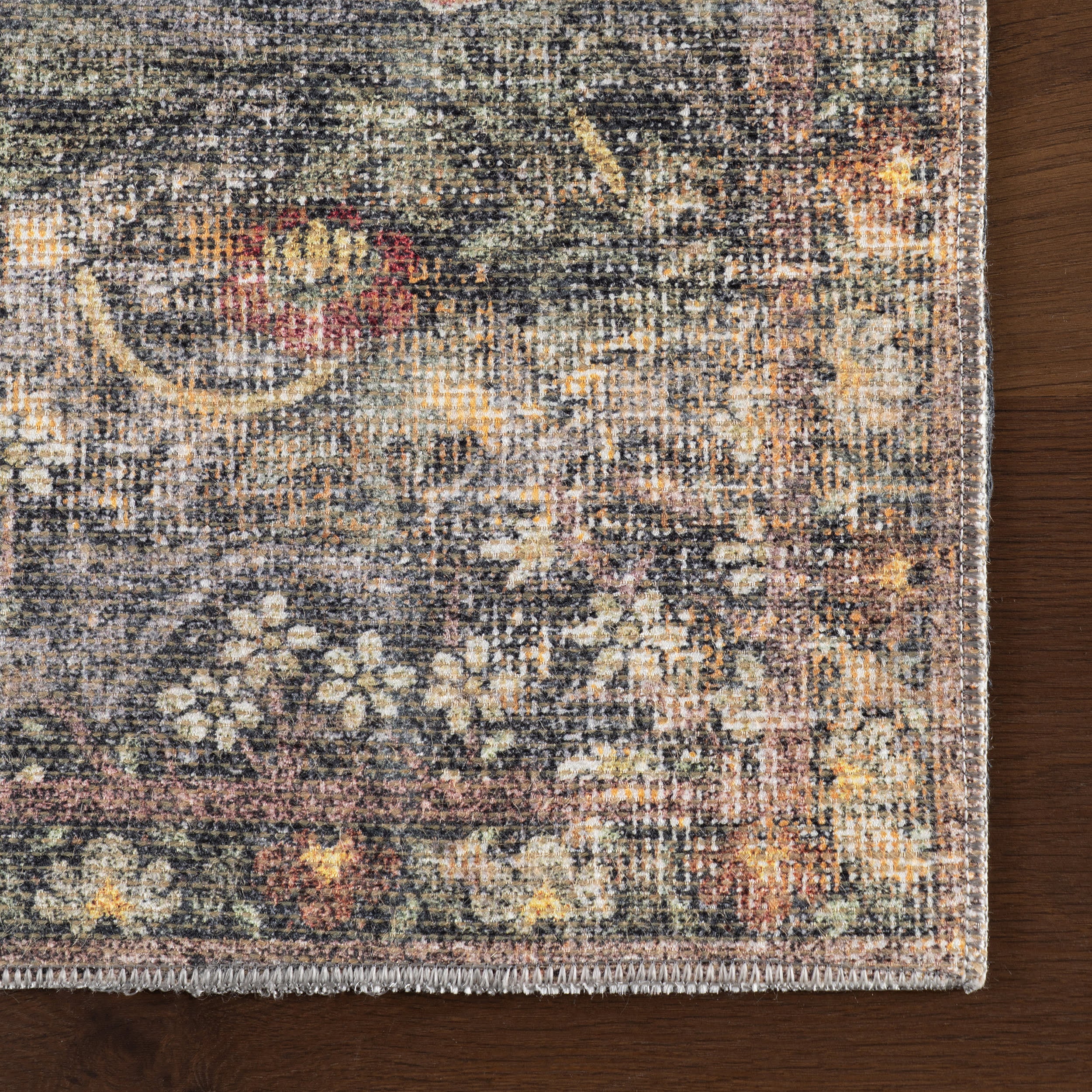 Indray Traditional Floral and Paisley Rug | Green - Image 4