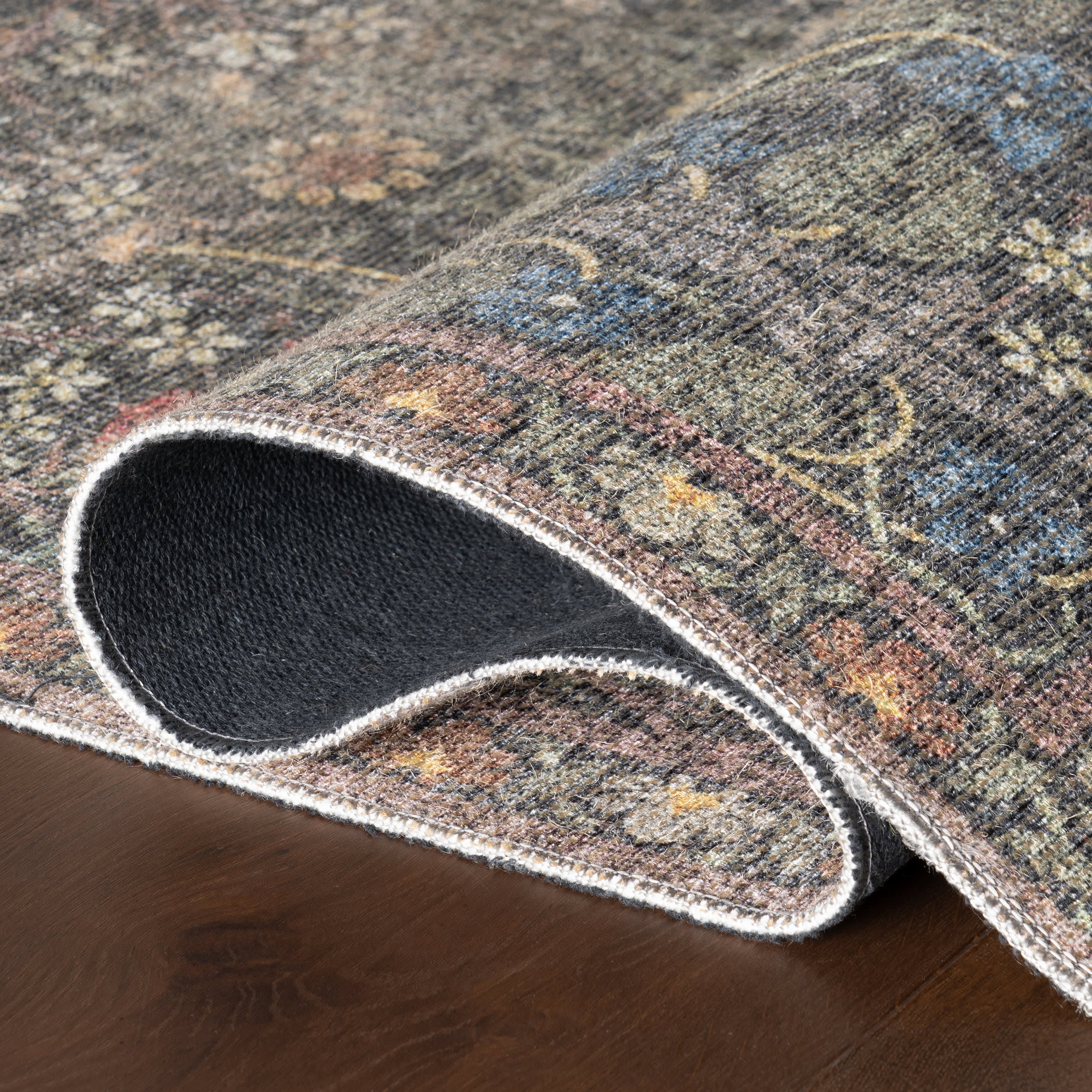Indray Traditional Floral and Paisley Rug | Green - Image 8