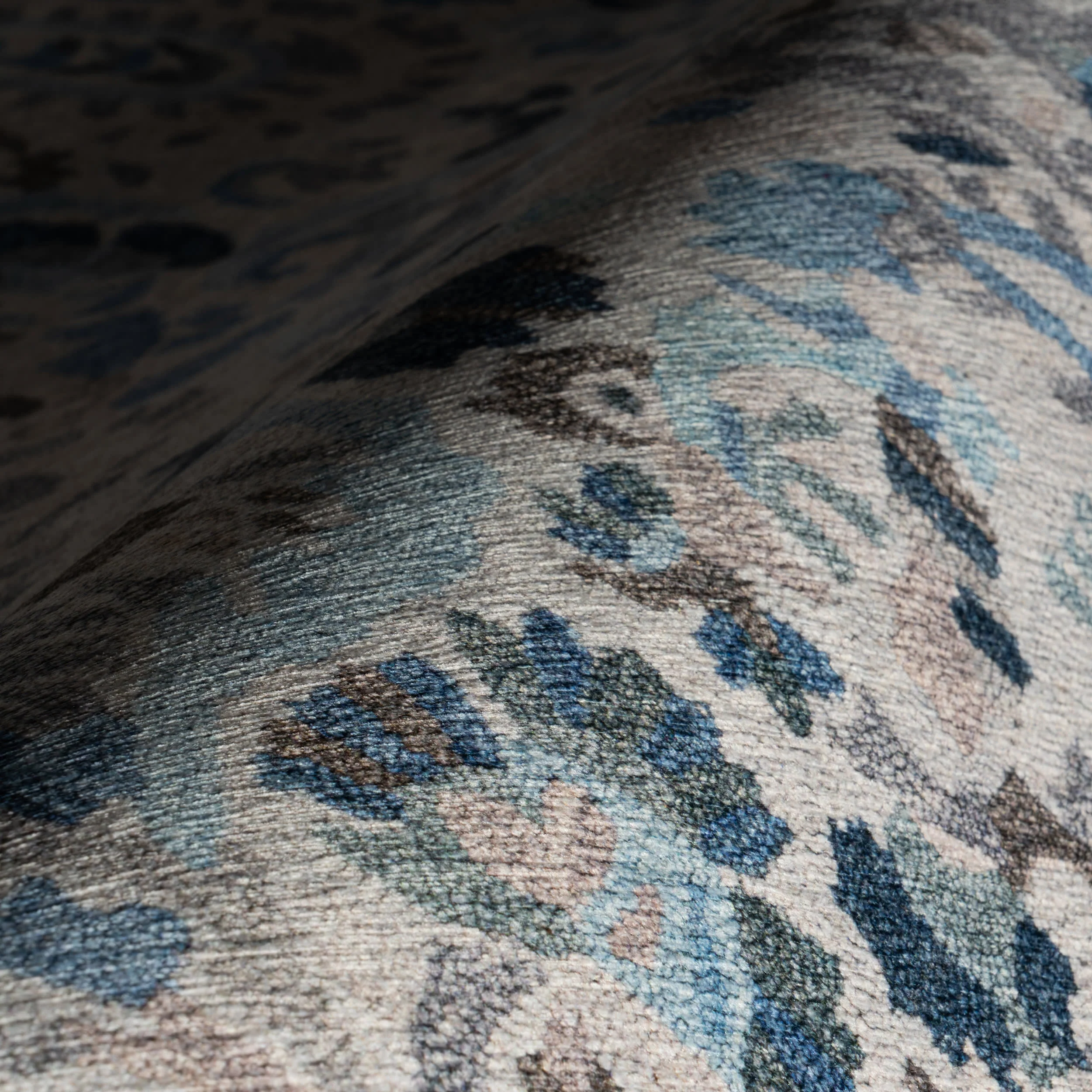 Ines Machine Washable Rug | Blue - Image 4