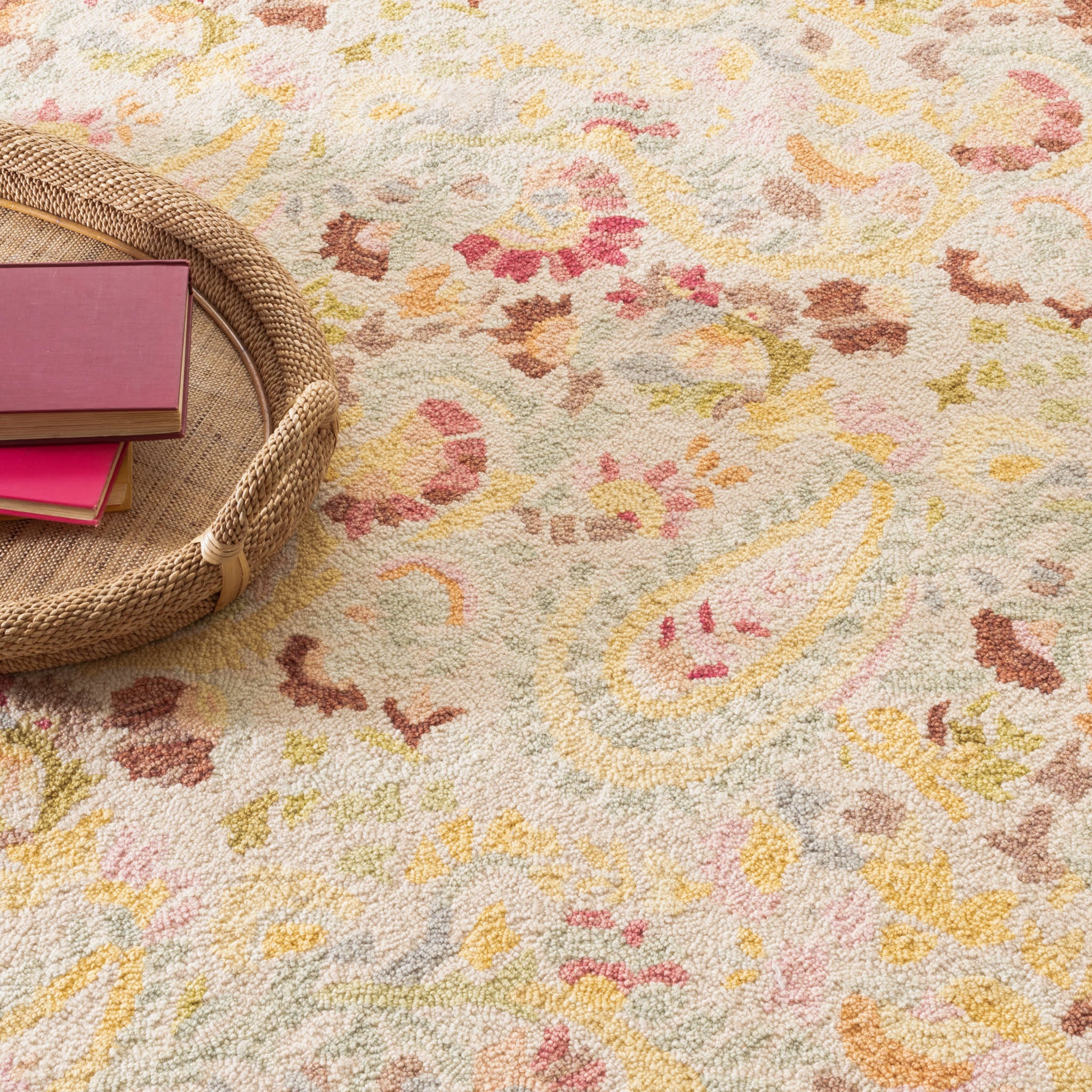 Ines Hand Micro Hooked Wool Rug | Multi - Image 4