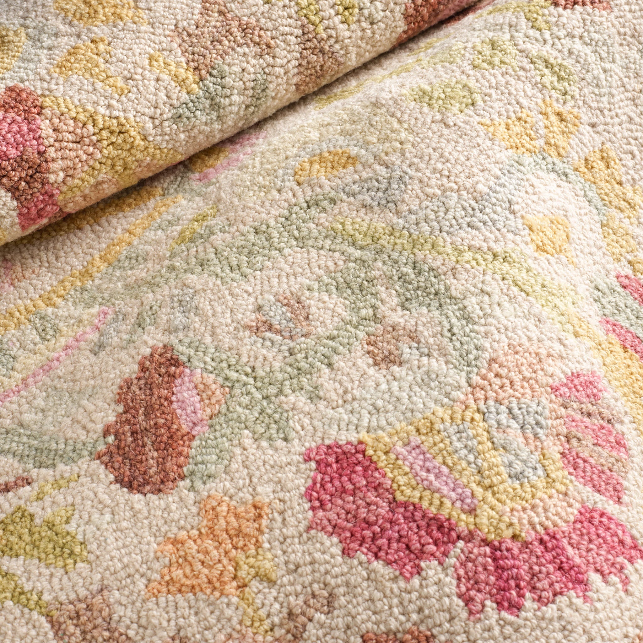 Ines Hand Micro Hooked Wool Rug | Multi - Image 5