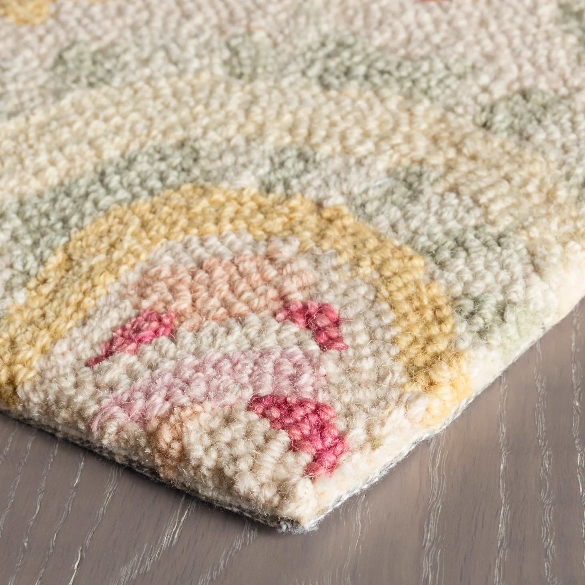 Ines Hand Micro Hooked Wool Rug | Multi - Image 6