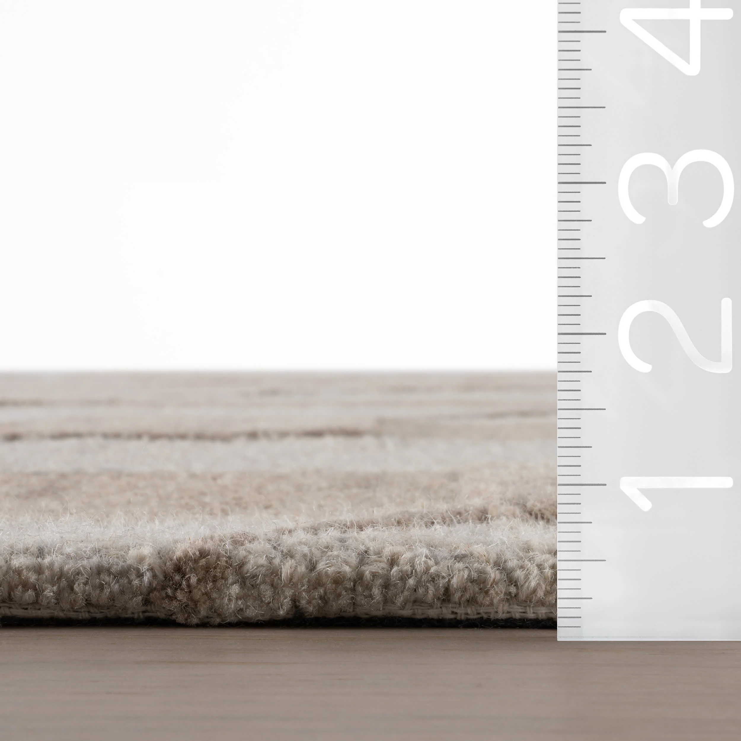 Inette Modern Geometric Wool Rug | Beige - Image 6