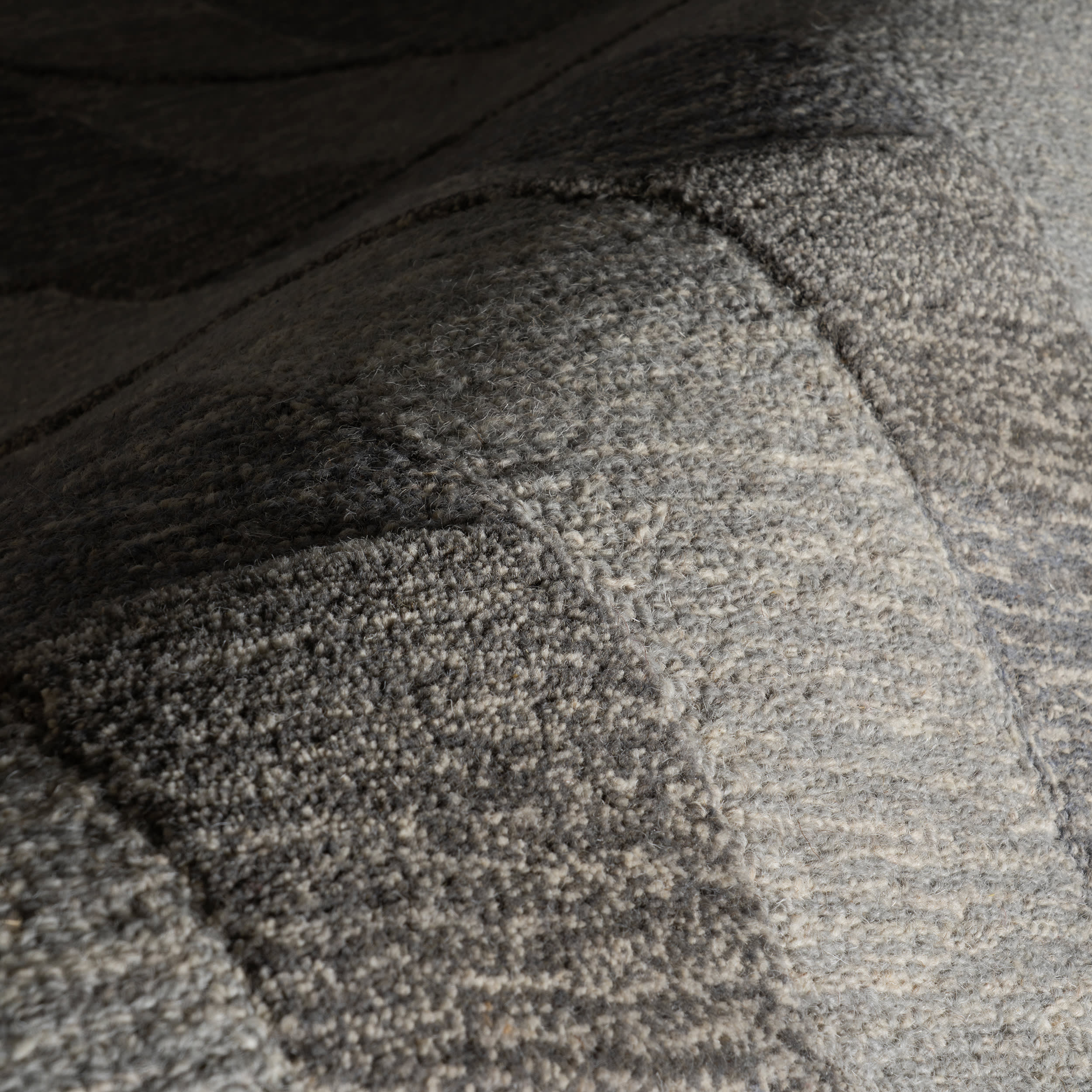 Inette Modern Geometric Wool Rug | Blue - Image 3