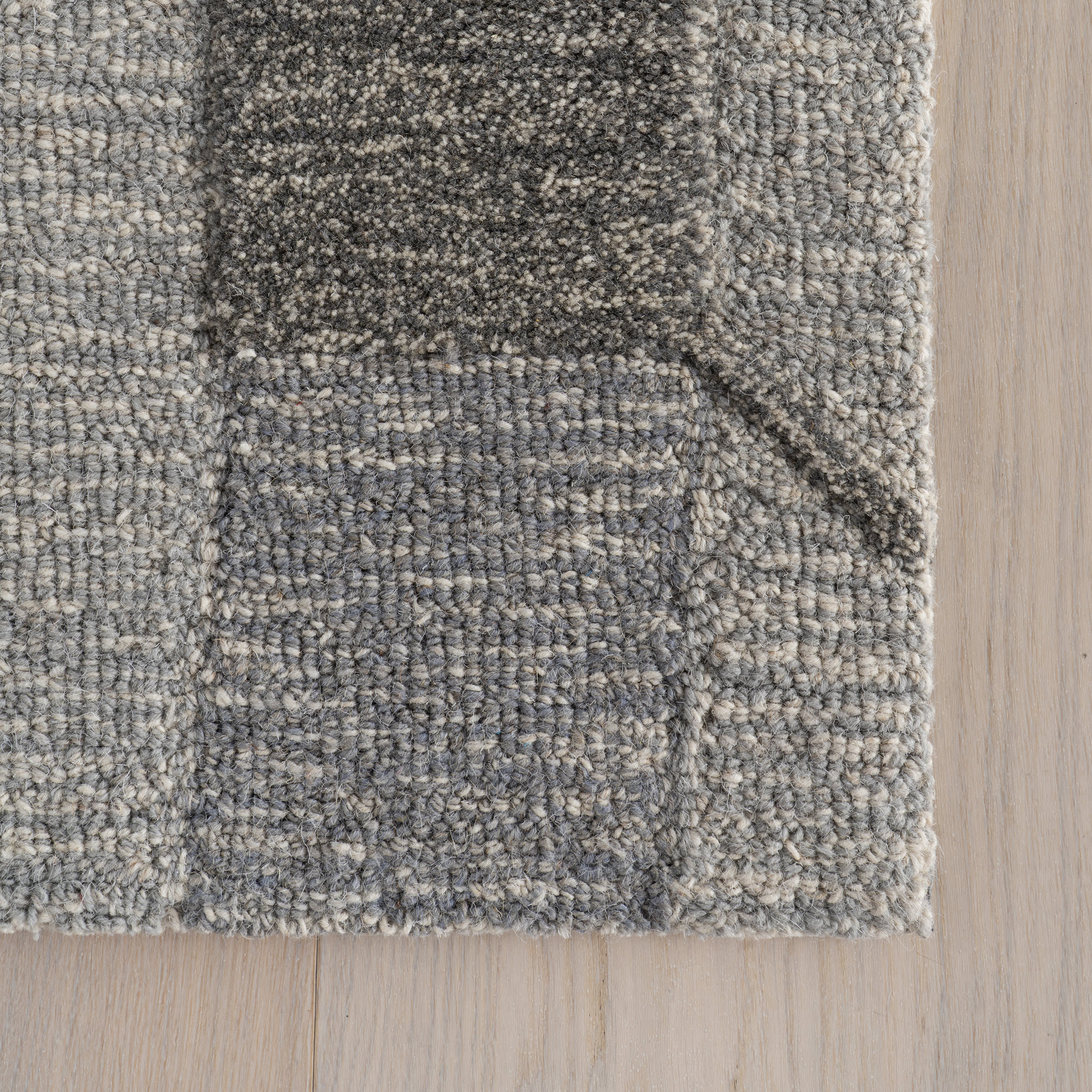 Inette Modern Geometric Wool Rug | Blue - Image 4