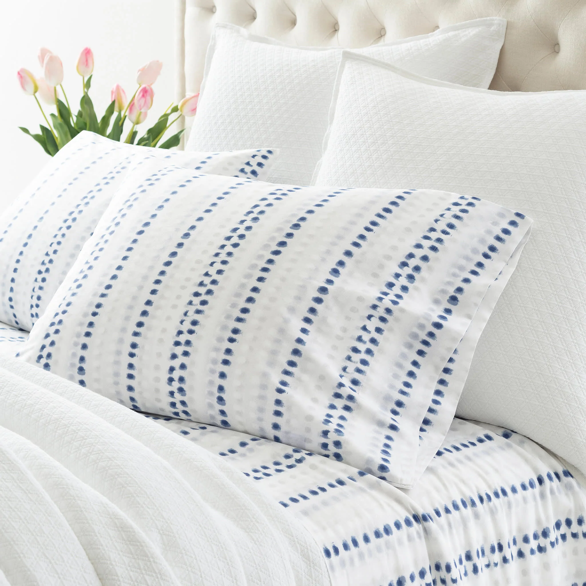 Ink Dots Pillowcases (Pair) | Blue - Image 2