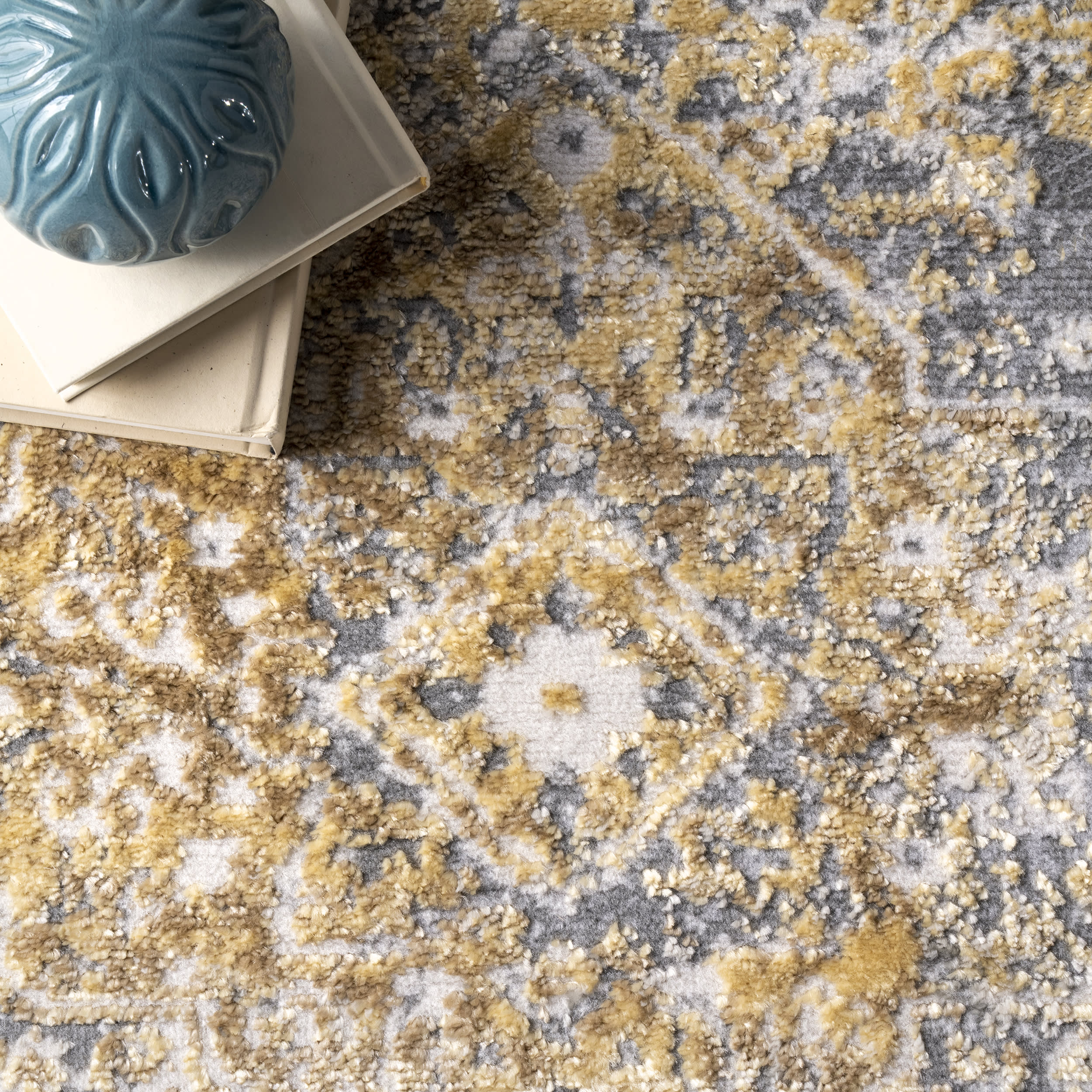 Inlay Medallion Rug | Gold - Image 2