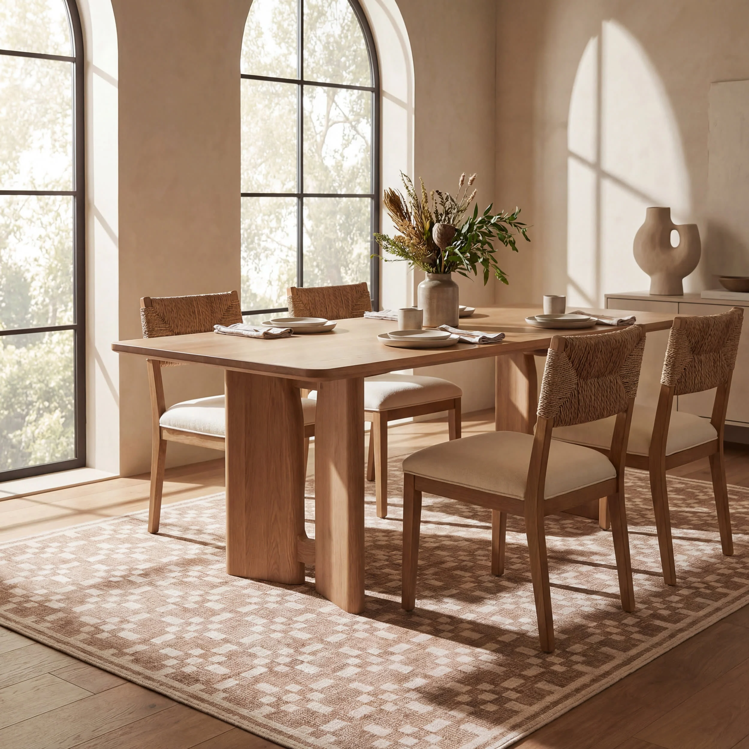 Innex Bohemian Washable Rug | Natural - Image 7