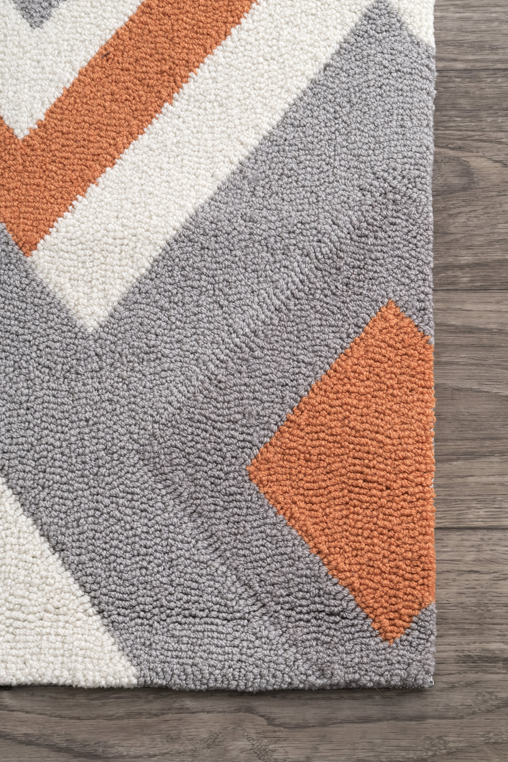 Interconnected Diamonds Rug | Orange - Image 3