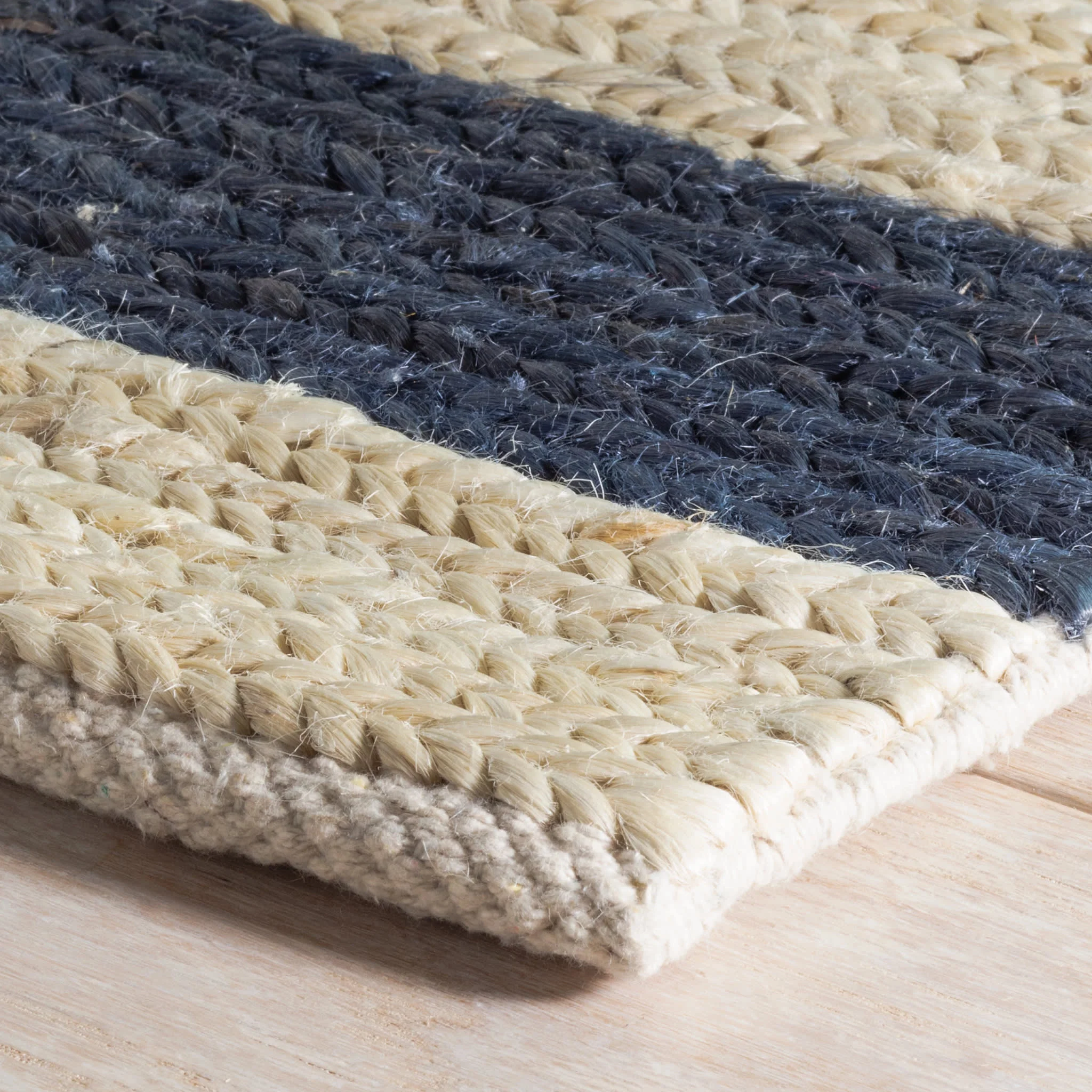 Ipswich Handwoven Jute Rug | Blue - Image 3