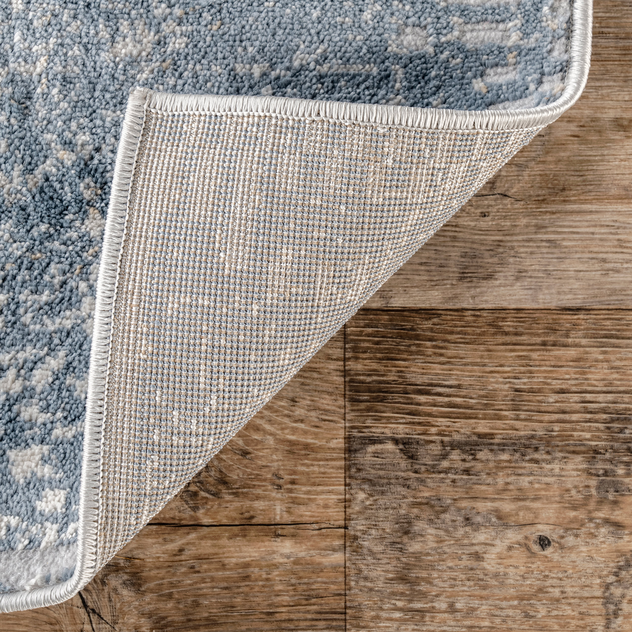 Iris Textured Abstract Rug | Blue - Image 7