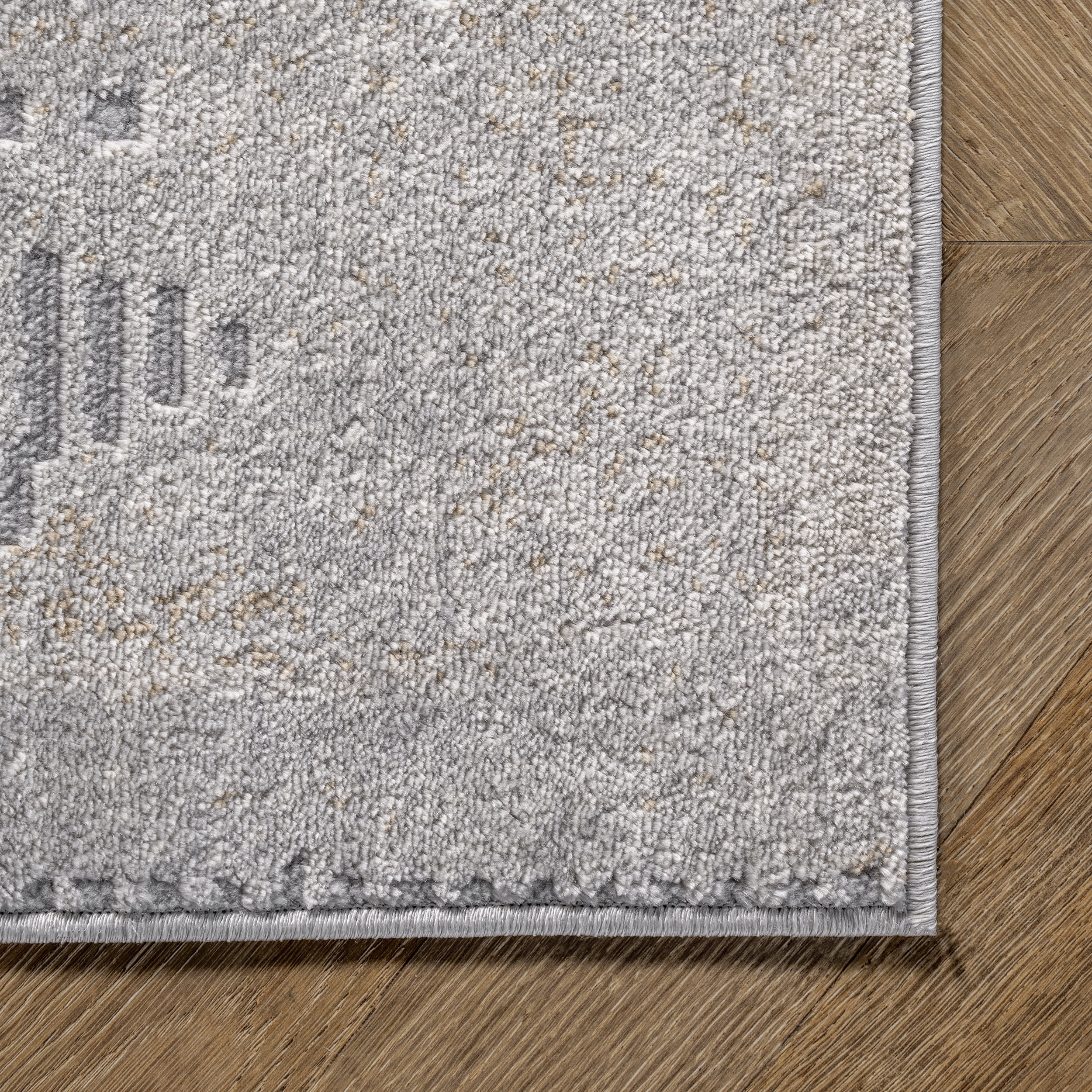 Iris Textured Abstract Rug | Light Grey - Image 3