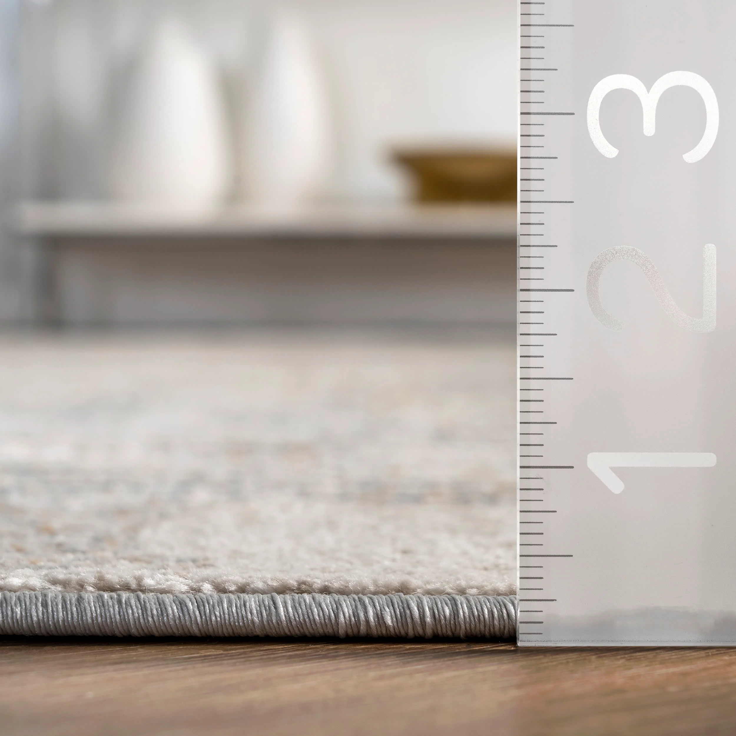 Iris Textured Abstract Rug | Light Grey - Image 5