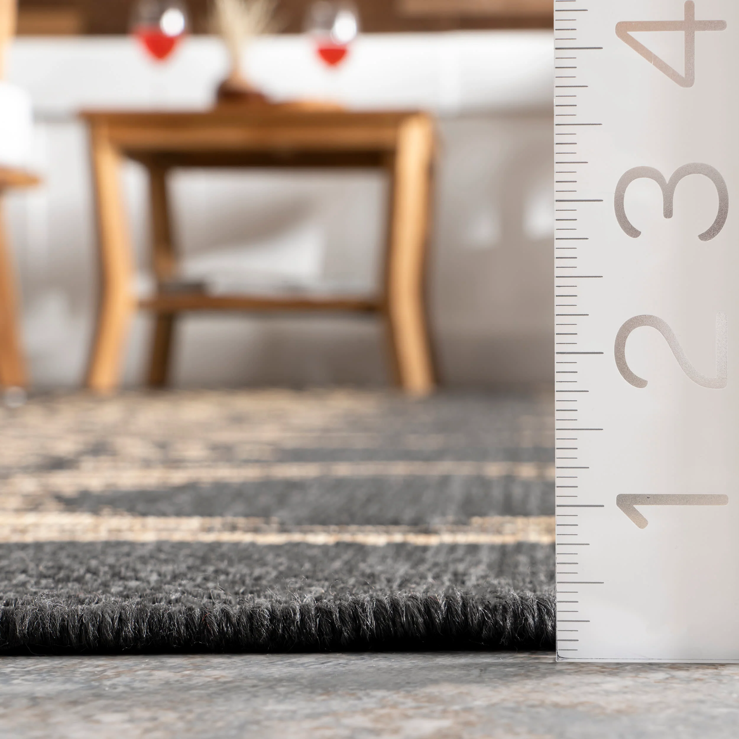 Iris Totem Indoor/Outdoor Flatweave Rug | Dark Grey - Image 5