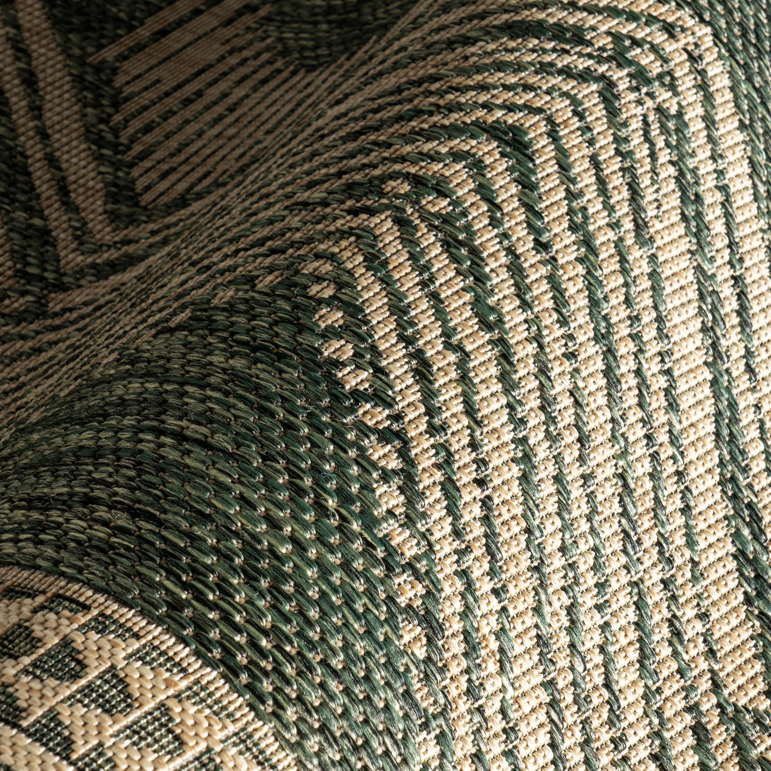 Iris Totem Indoor/Outdoor Flatweave Rug | Green - Image 3