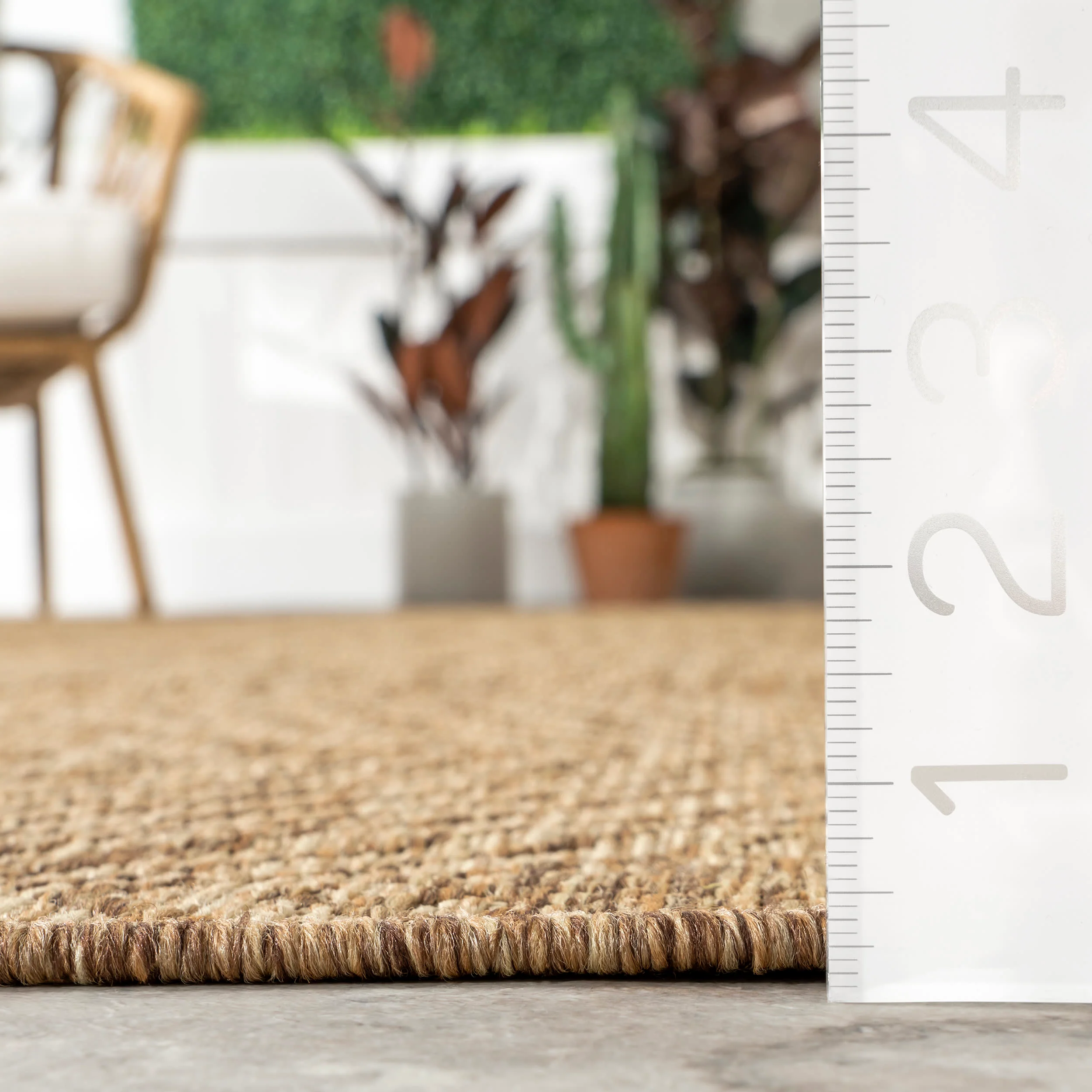 Iris Totem Indoor/Outdoor Flatweave Rug | Light Brown - Image 5