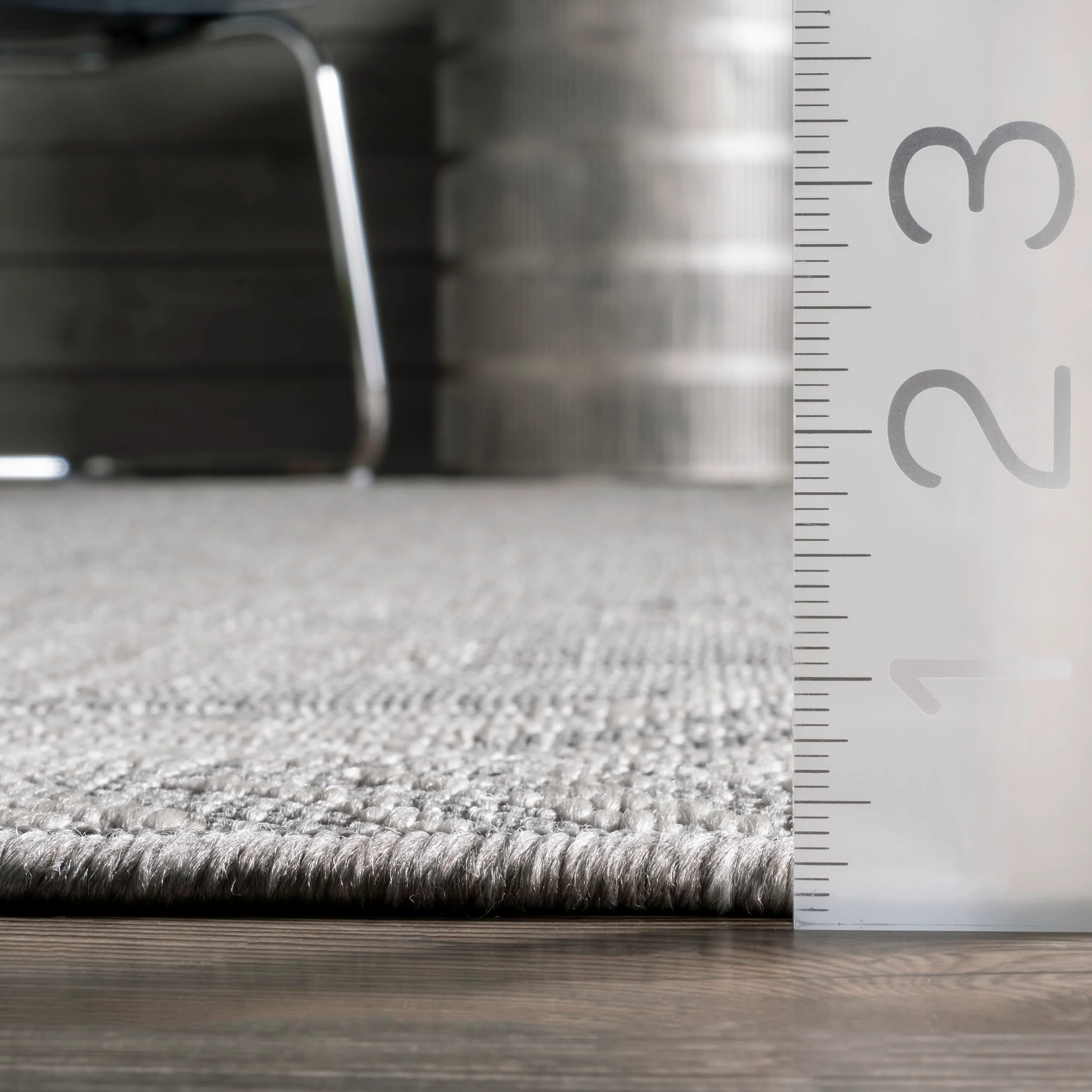 Iris Totem Indoor/Outdoor Flatweave Rug | Light Grey - Image 5