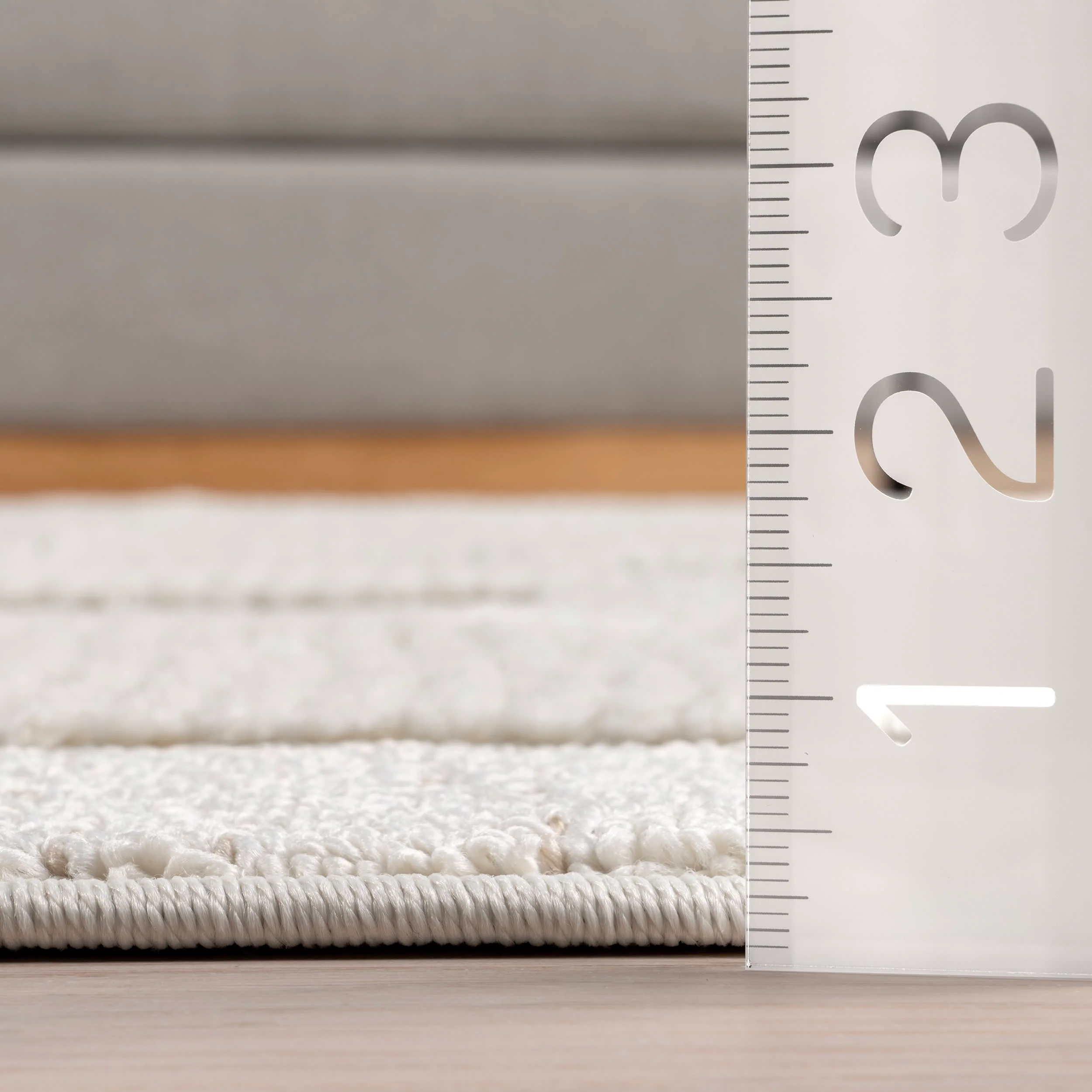 Irma Geometric Tasseled Rug | Light Beige - Image 5
