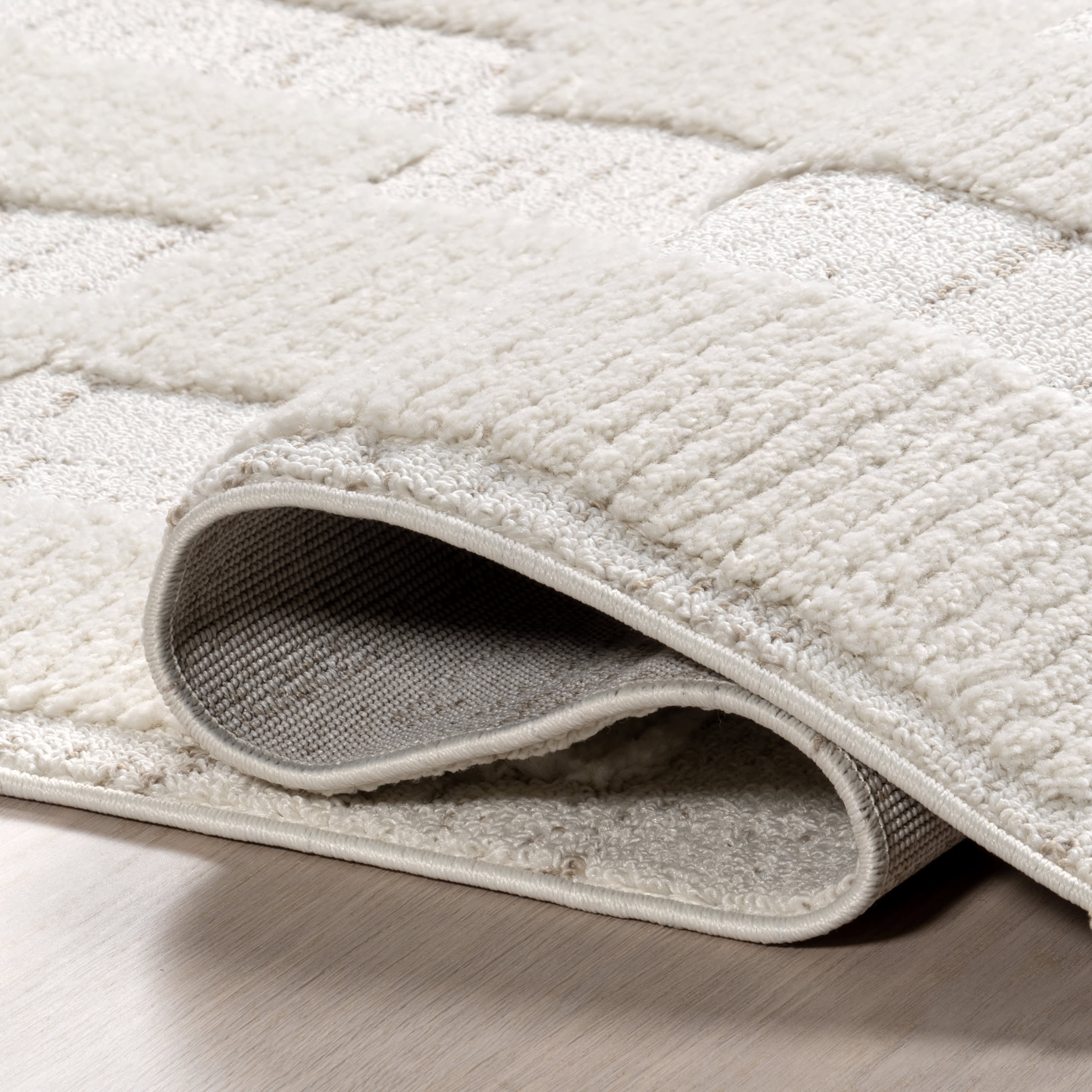 Irma Geometric Tasseled Rug | Light Beige - Image 8