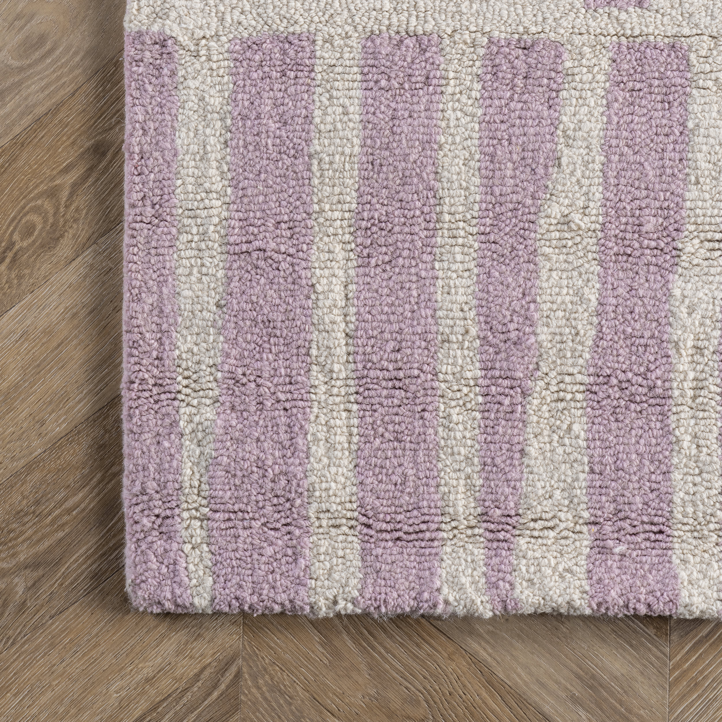 Irregular Parallel Bars Rug | Baby Pink - Image 3