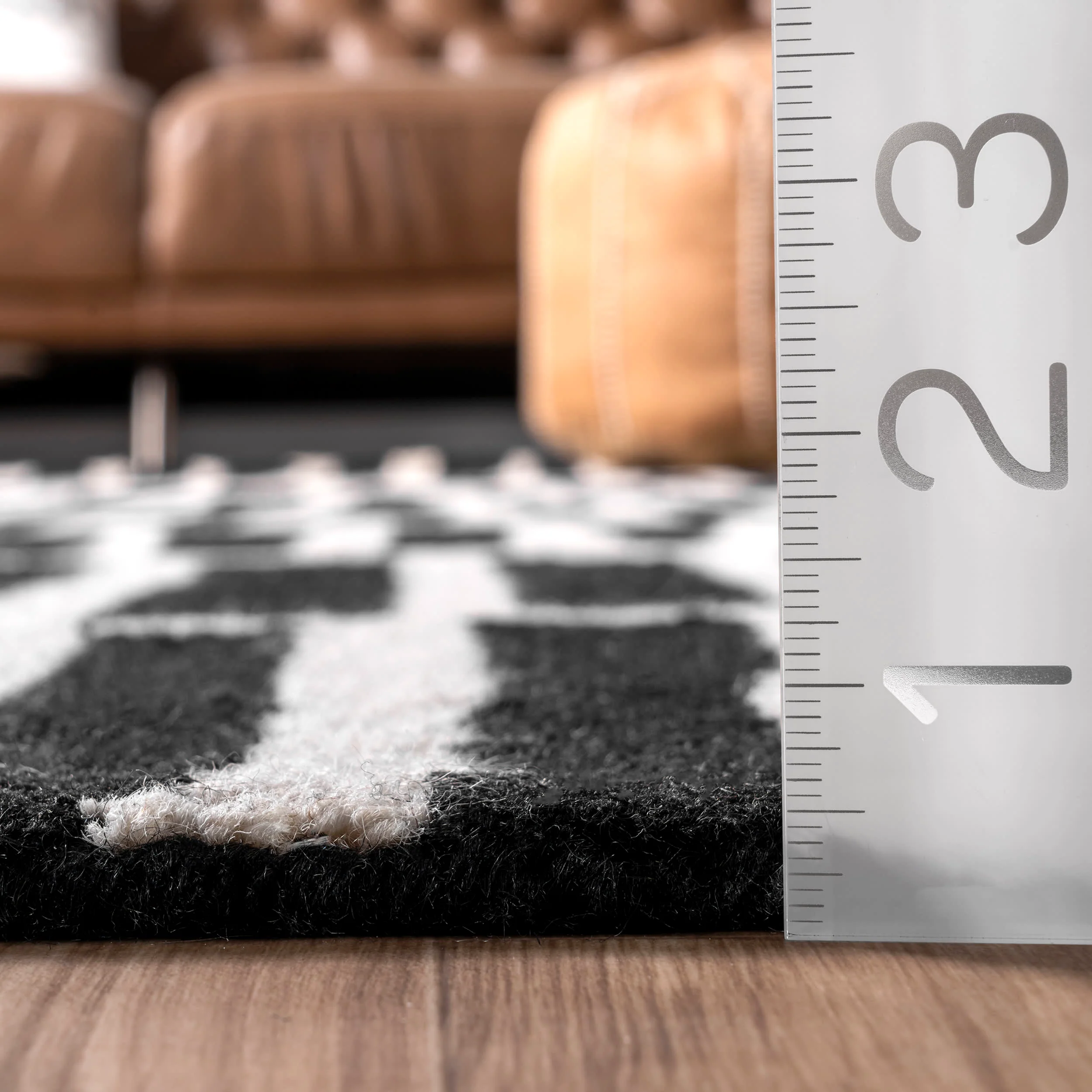 Irregular Parallel Bars Rug | Black - Image 5