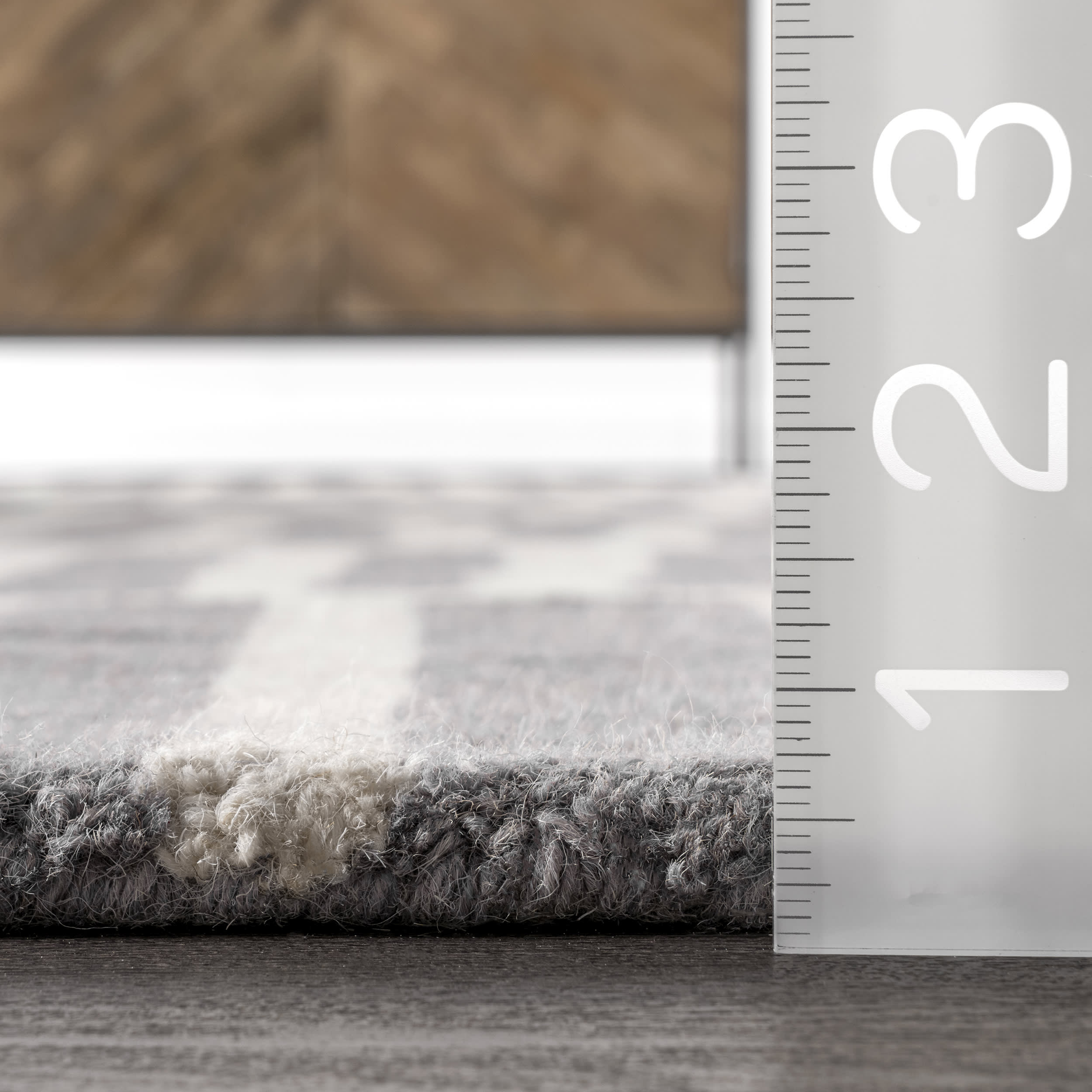 Irregular Parallel Bars Rug | Grey - Image 5