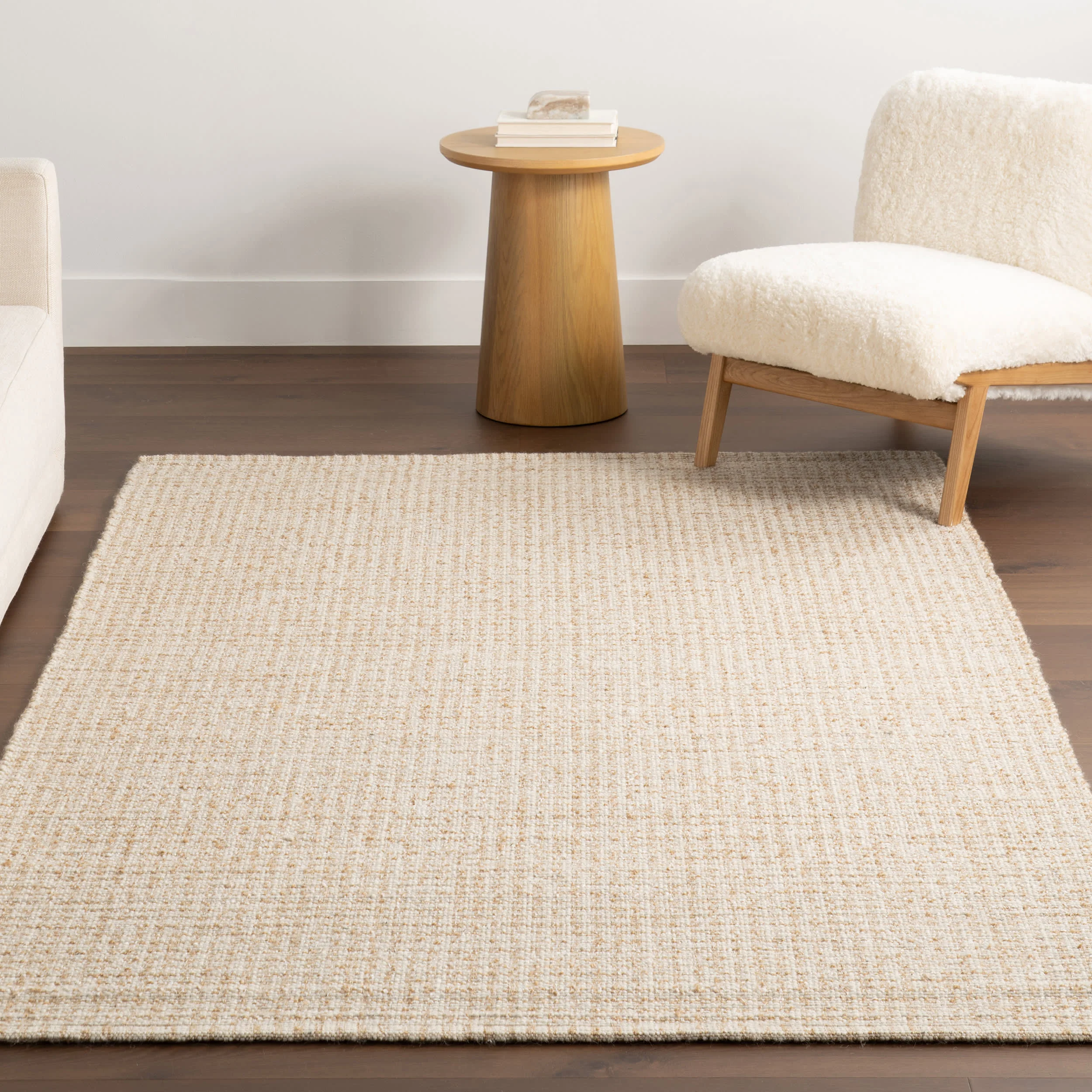 Isadora Checkered Rug | Ivory - Image 5