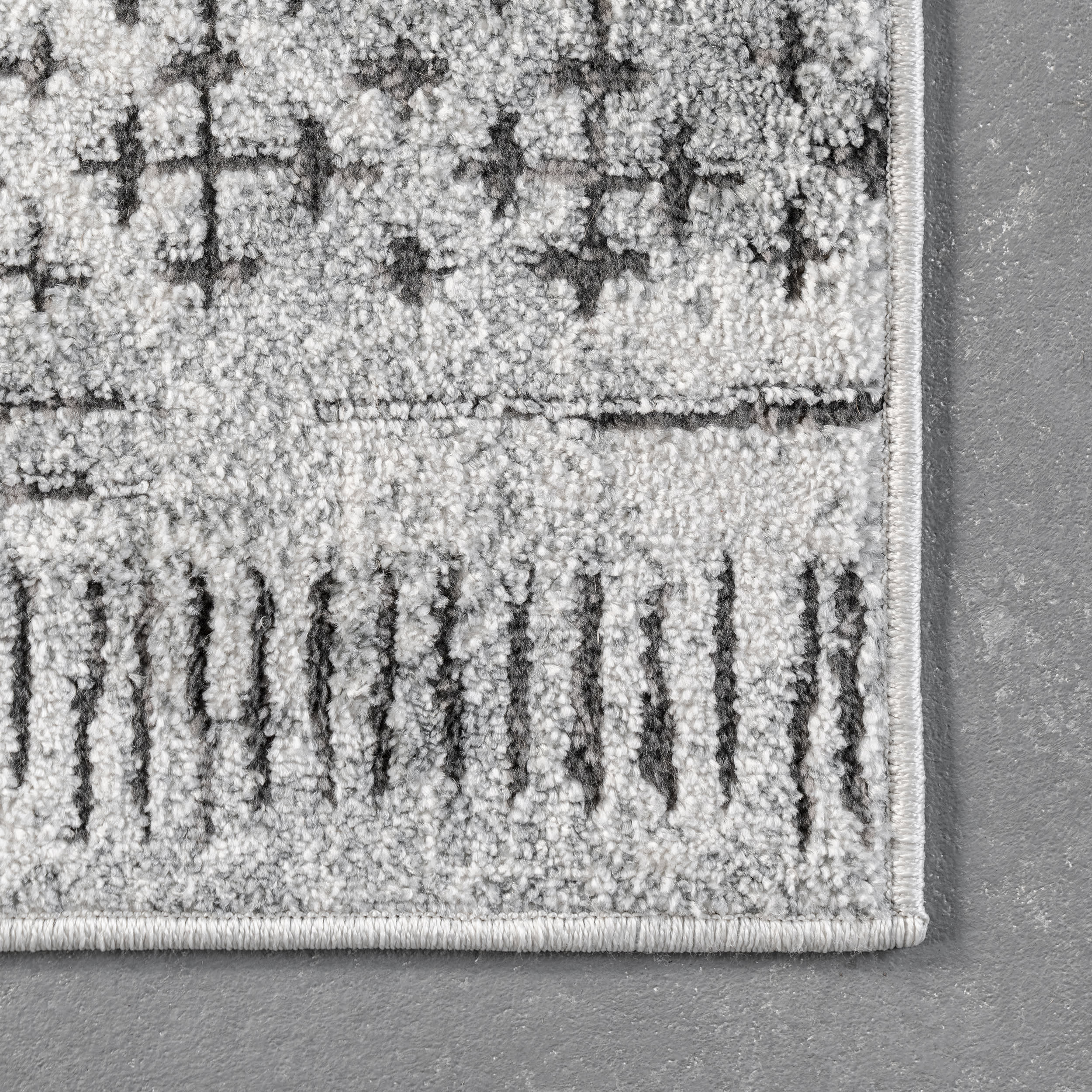 Isla Morse Banded Rug | Grey - Image 3