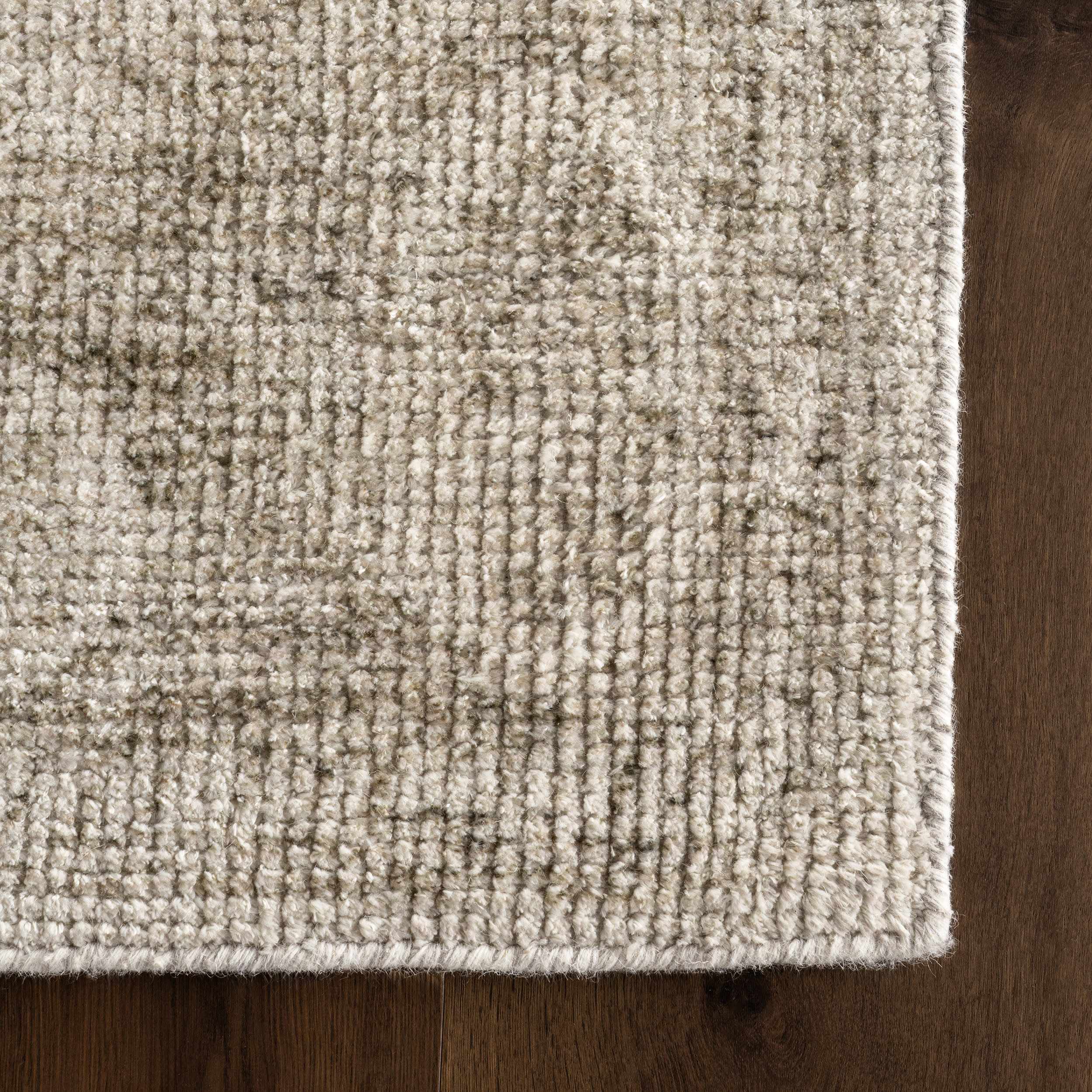 Istanbul Hand Tufted Ornate Border Wool-Blend Rug | Beige - Image 4