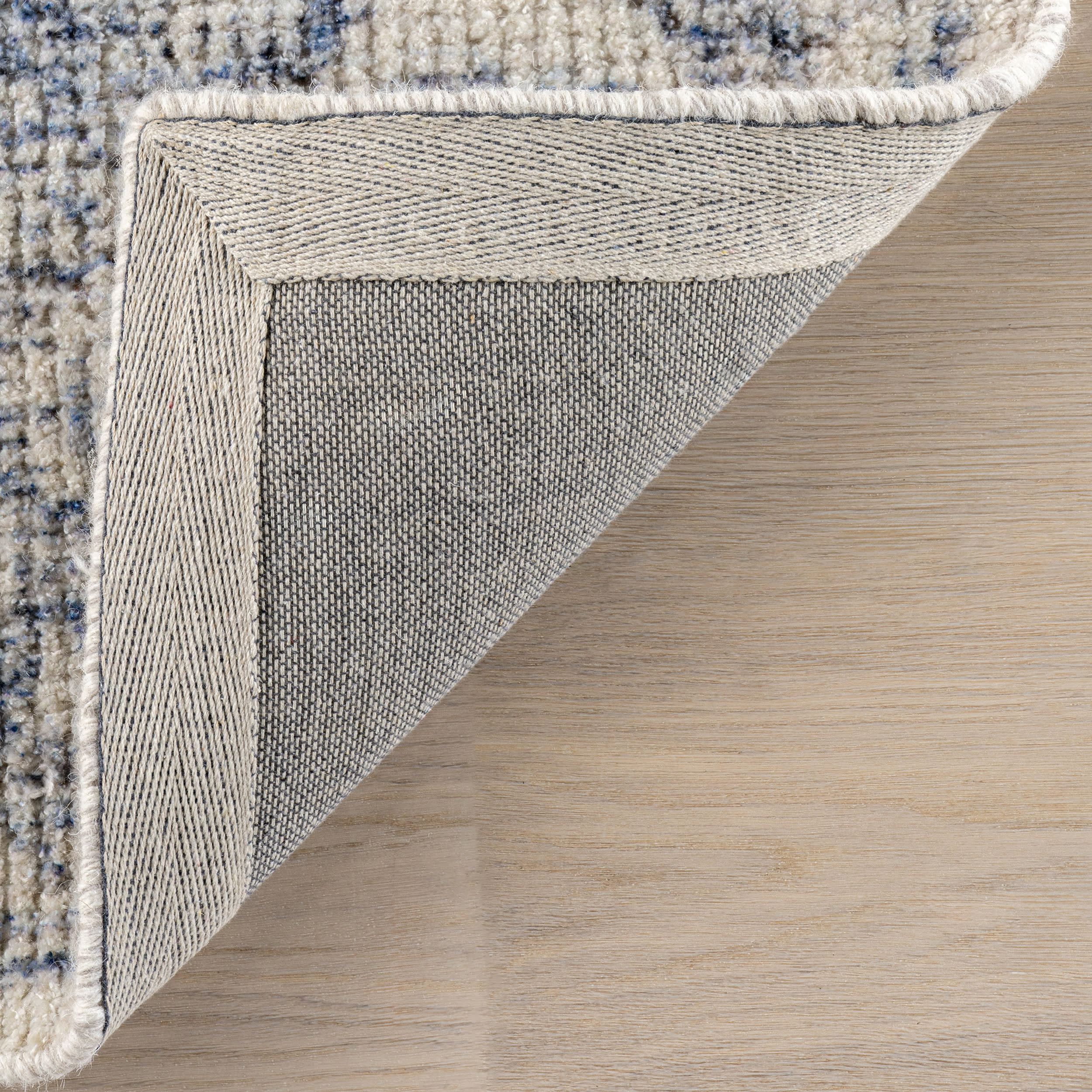 Istanbul Hand Tufted Ornate Border Wool-Blend Rug | Dark Blue - Image 6