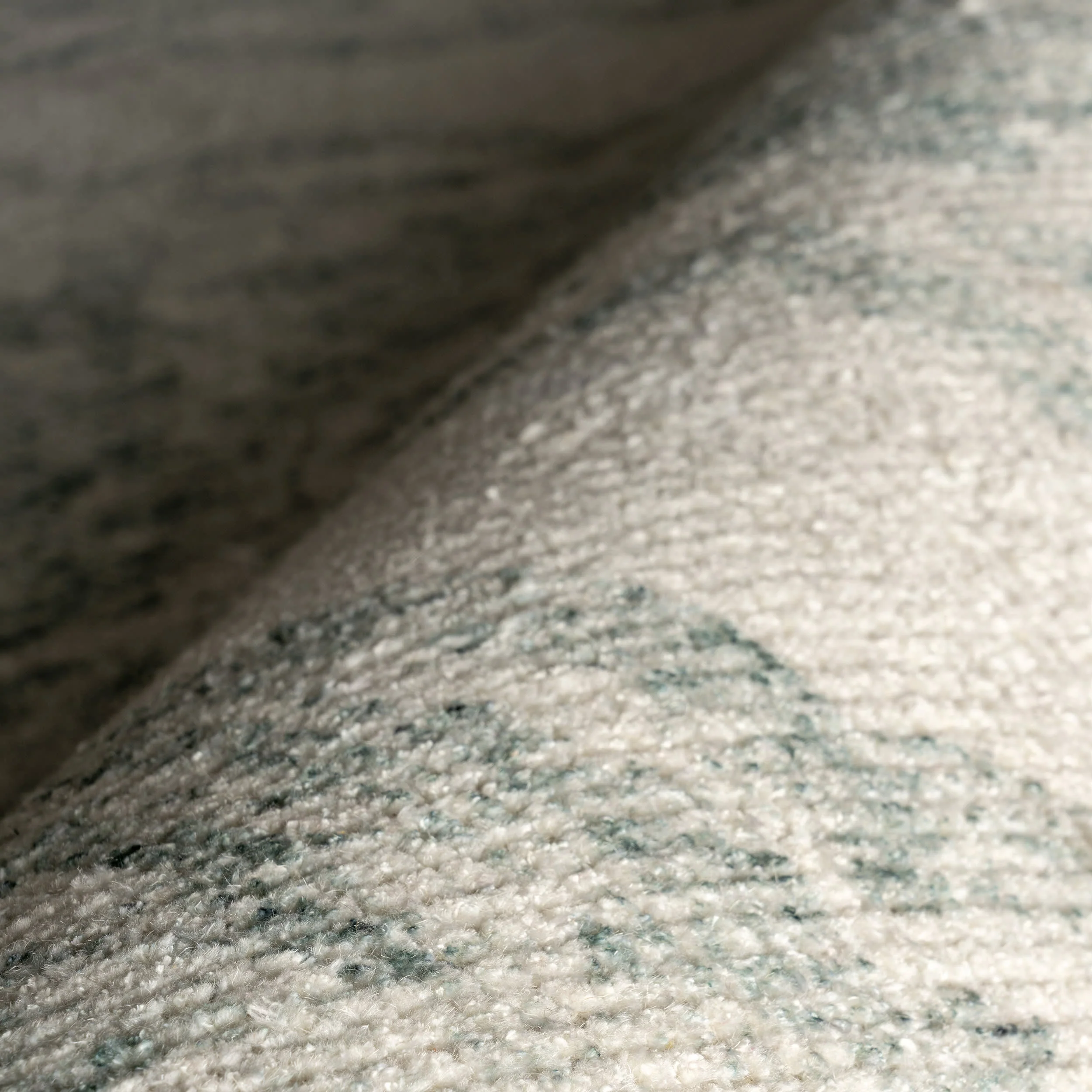 Istanbul Hand Tufted Ornate Border Wool-Blend Rug | Teal - Image 3