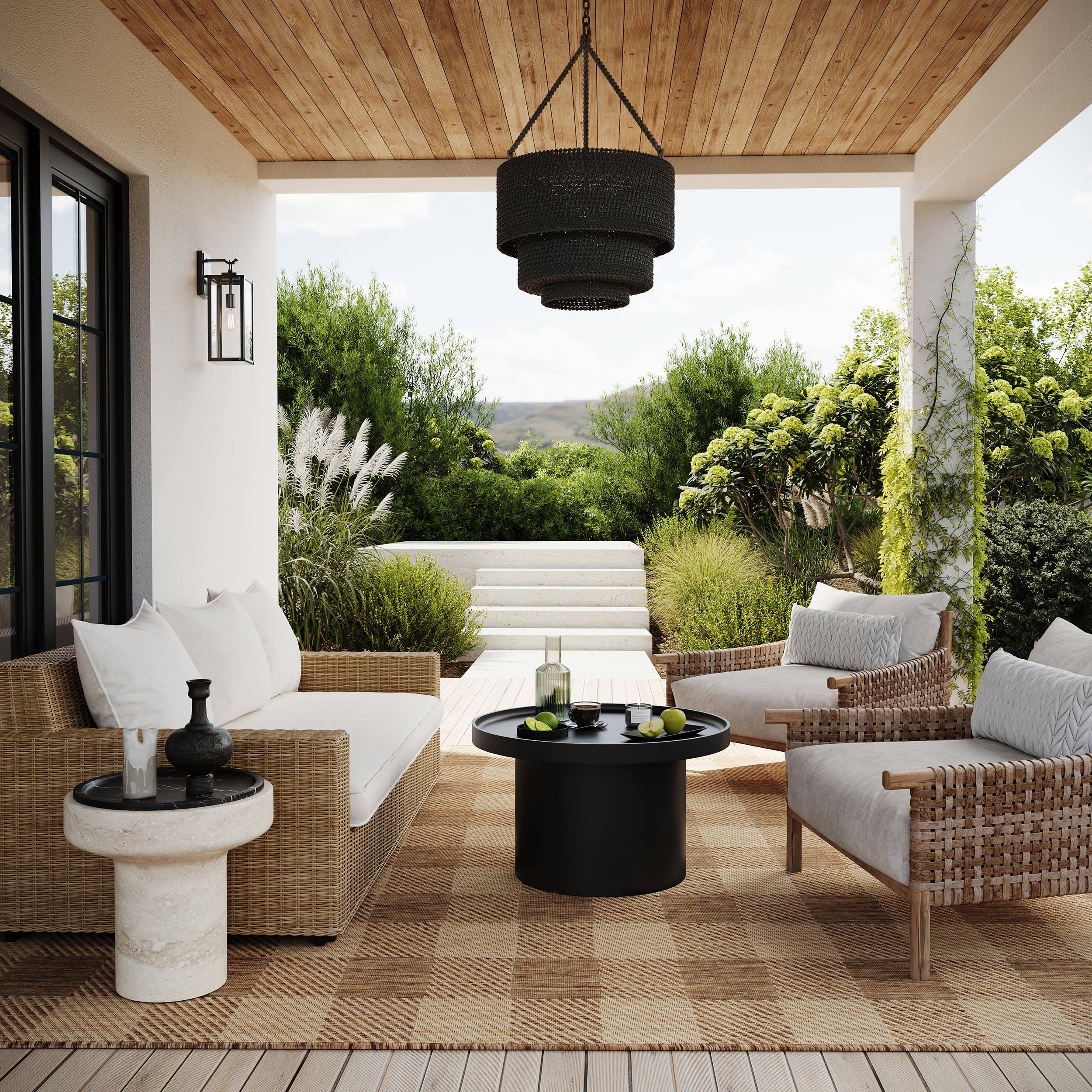 Istra Farmhouse Indoor/Outdoor Rug | Light Brown - Image 2