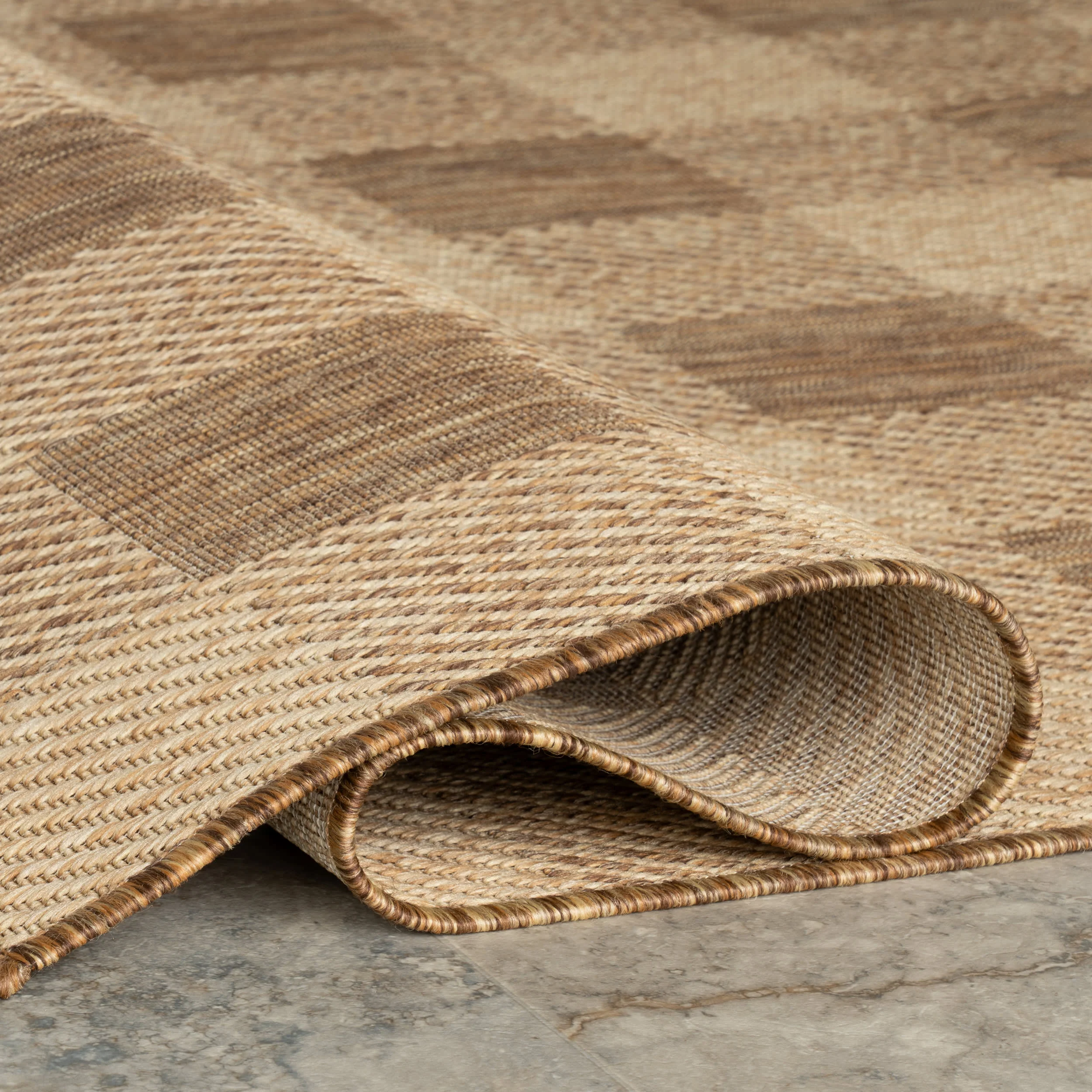 Istra Farmhouse Indoor/Outdoor Rug | Light Brown - Image 8