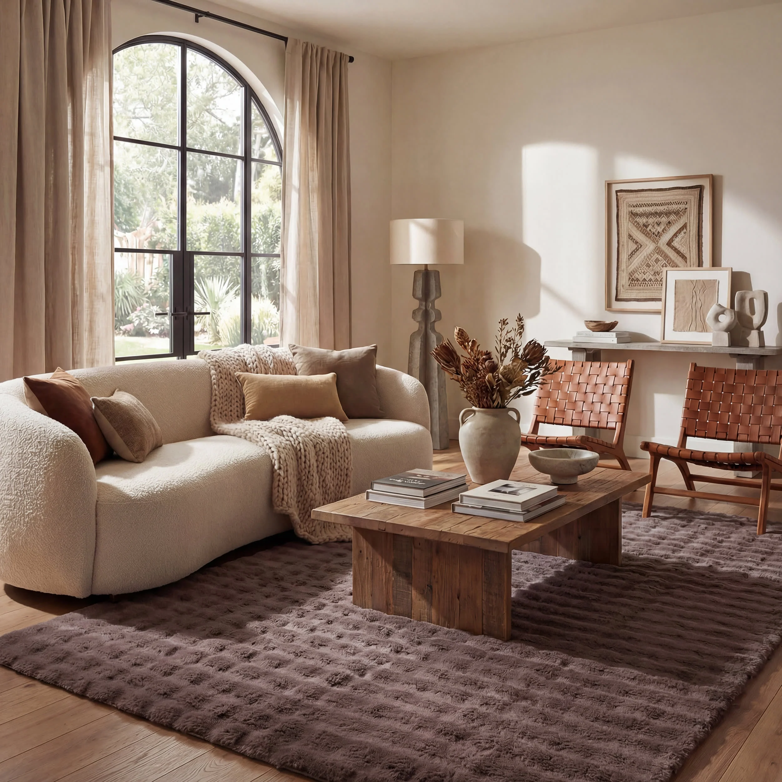 Ivana Checkered Plush Cloud Washable Rug | Dark Brown - Image 2