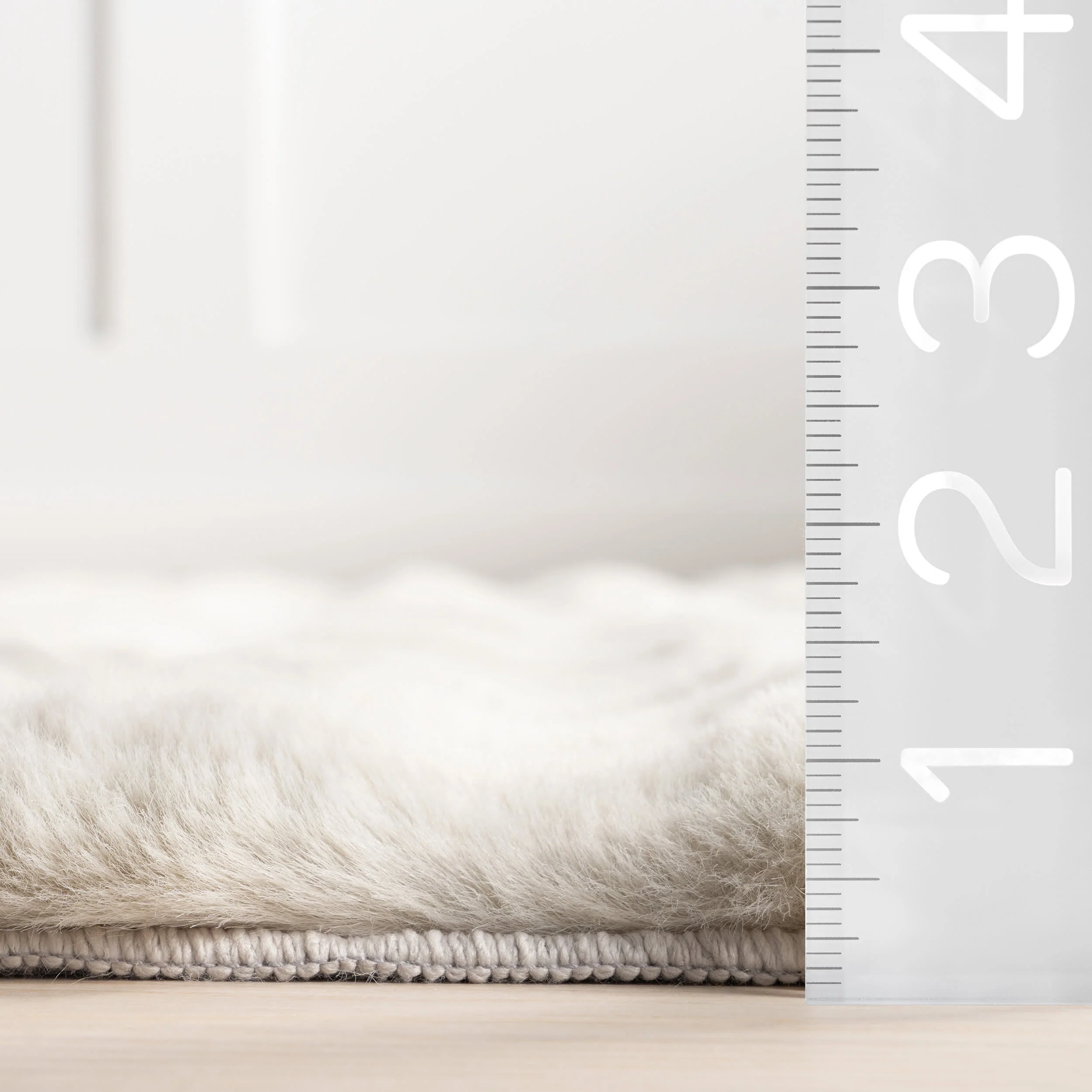 Ivana Checkered Plush Cloud Washable Rug | Grey - Image 6