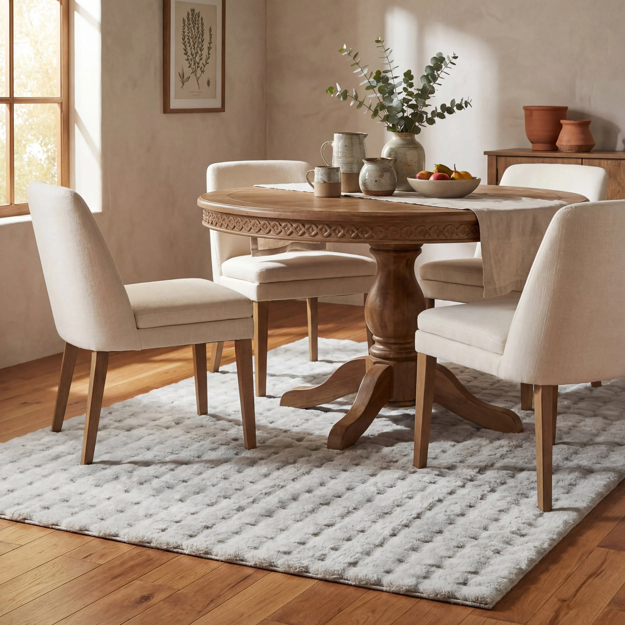 Ivana Checkered Plush Cloud Washable Rug | Grey - Image 7