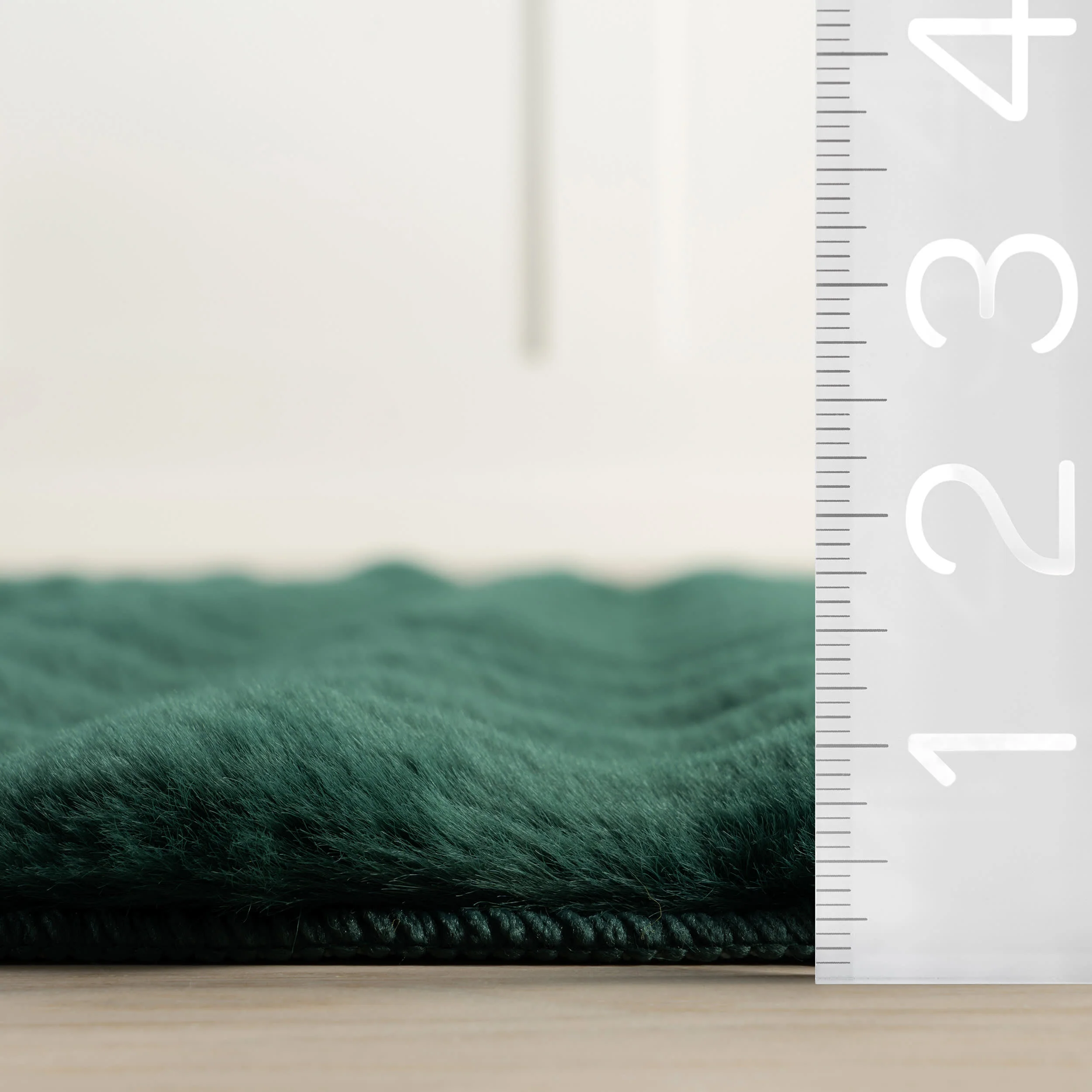 Ivana Checkered Plush Cloud Washable Rug | Hunter Green - Image 6