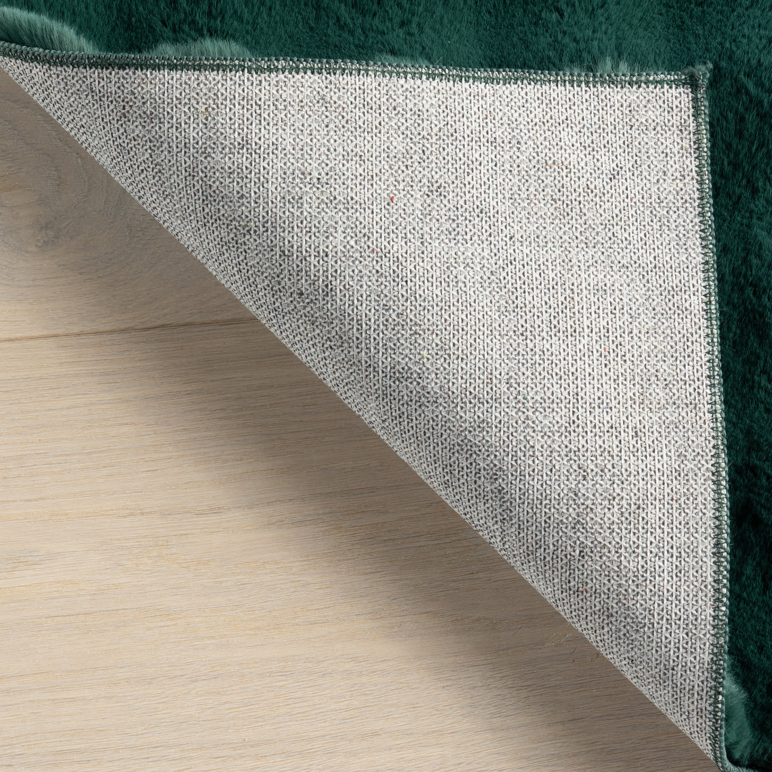 Ivana Checkered Plush Cloud Washable Rug | Hunter Green - Image 8