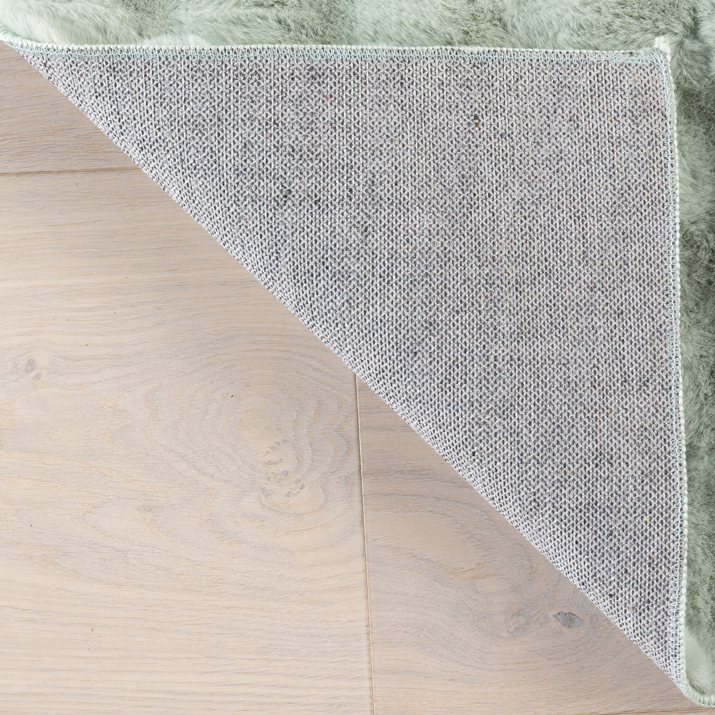 Ivana Checkered Plush Cloud Washable Rug | Mint Green - Image 8