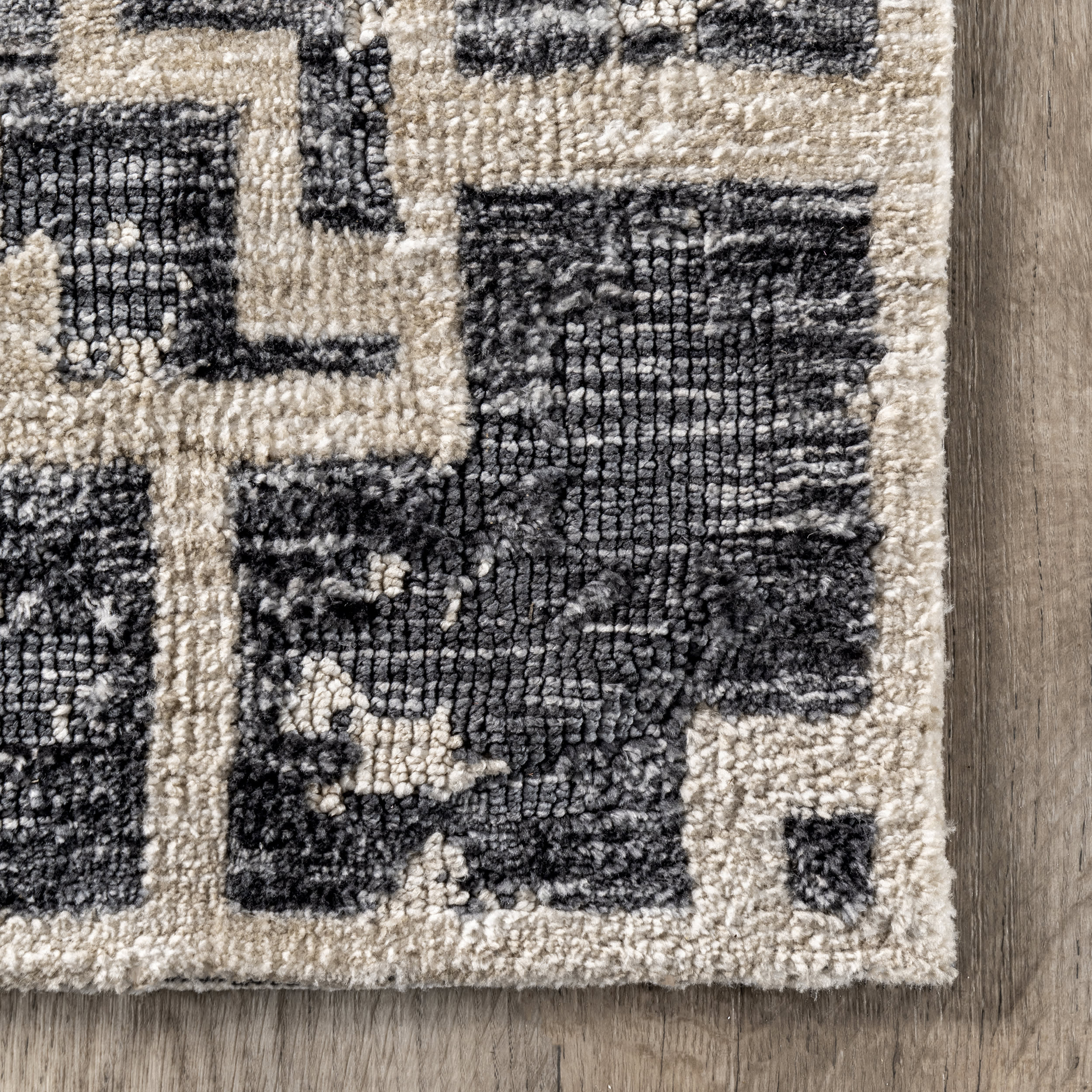 Ivanka Geometric Celtic Rug | Dark Grey - Image 3