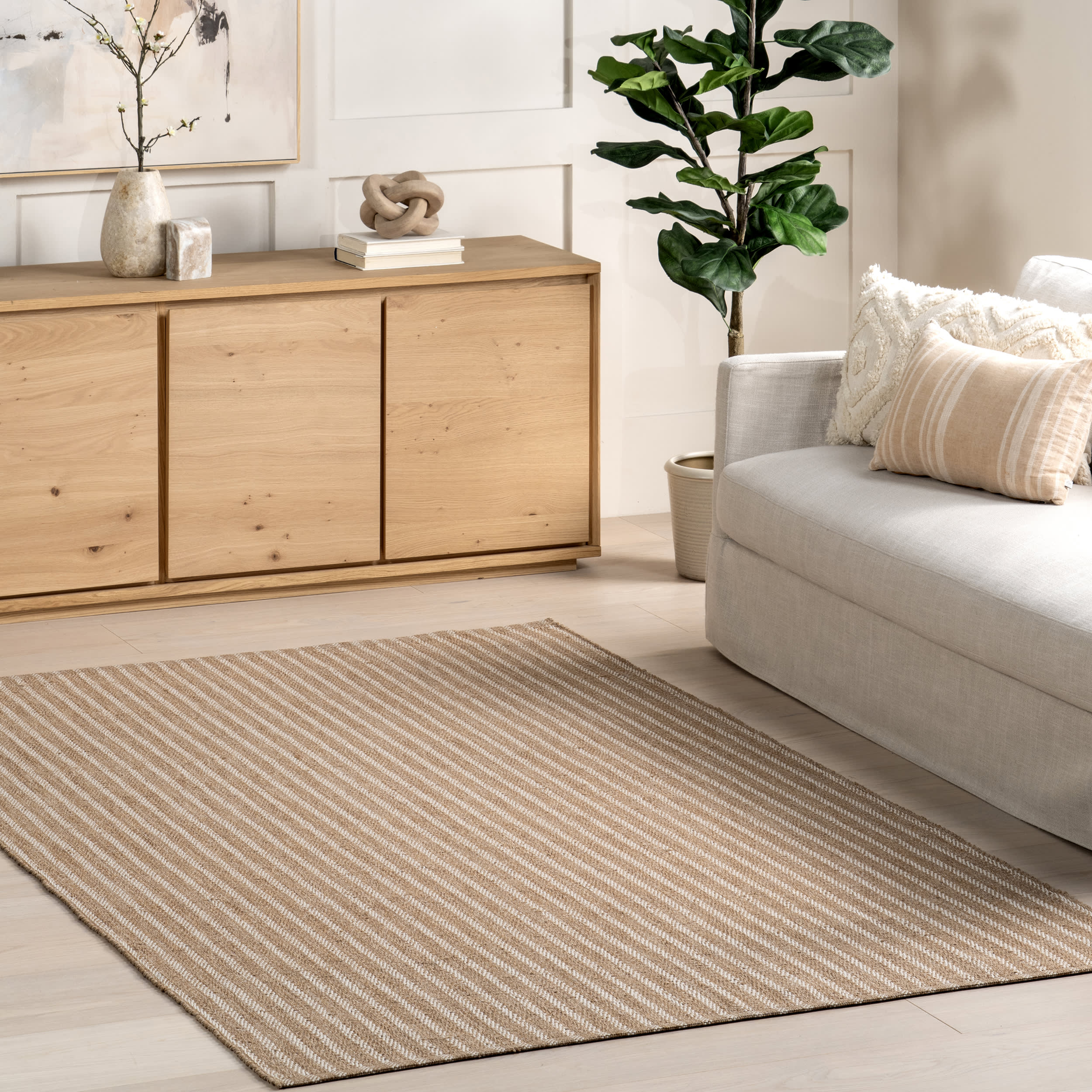 Ivey Solid Faux Jute Indoor/Outdoor Rug | Natural - Image 2