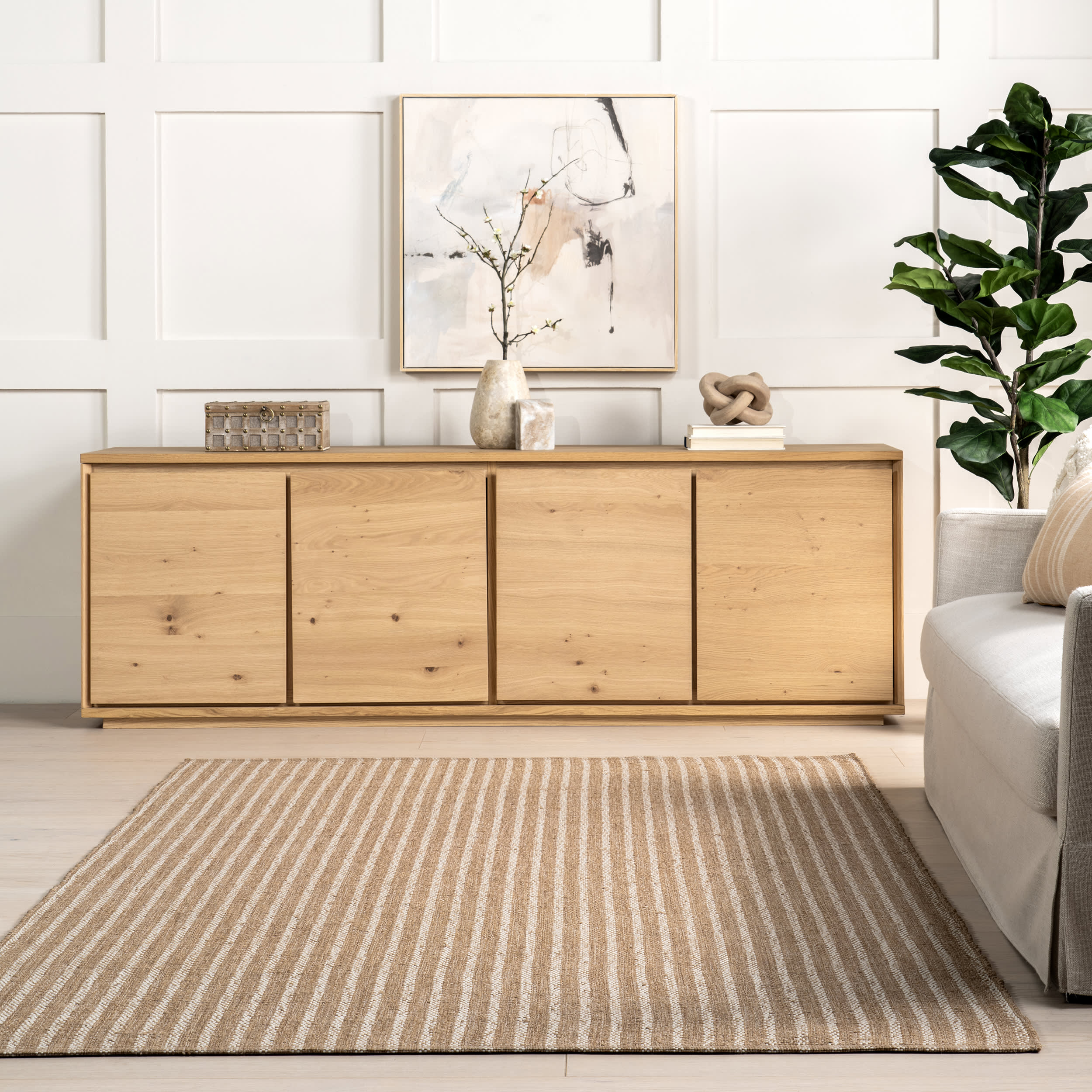 Ivey Solid Faux Jute Indoor/Outdoor Rug | Natural - Image 4