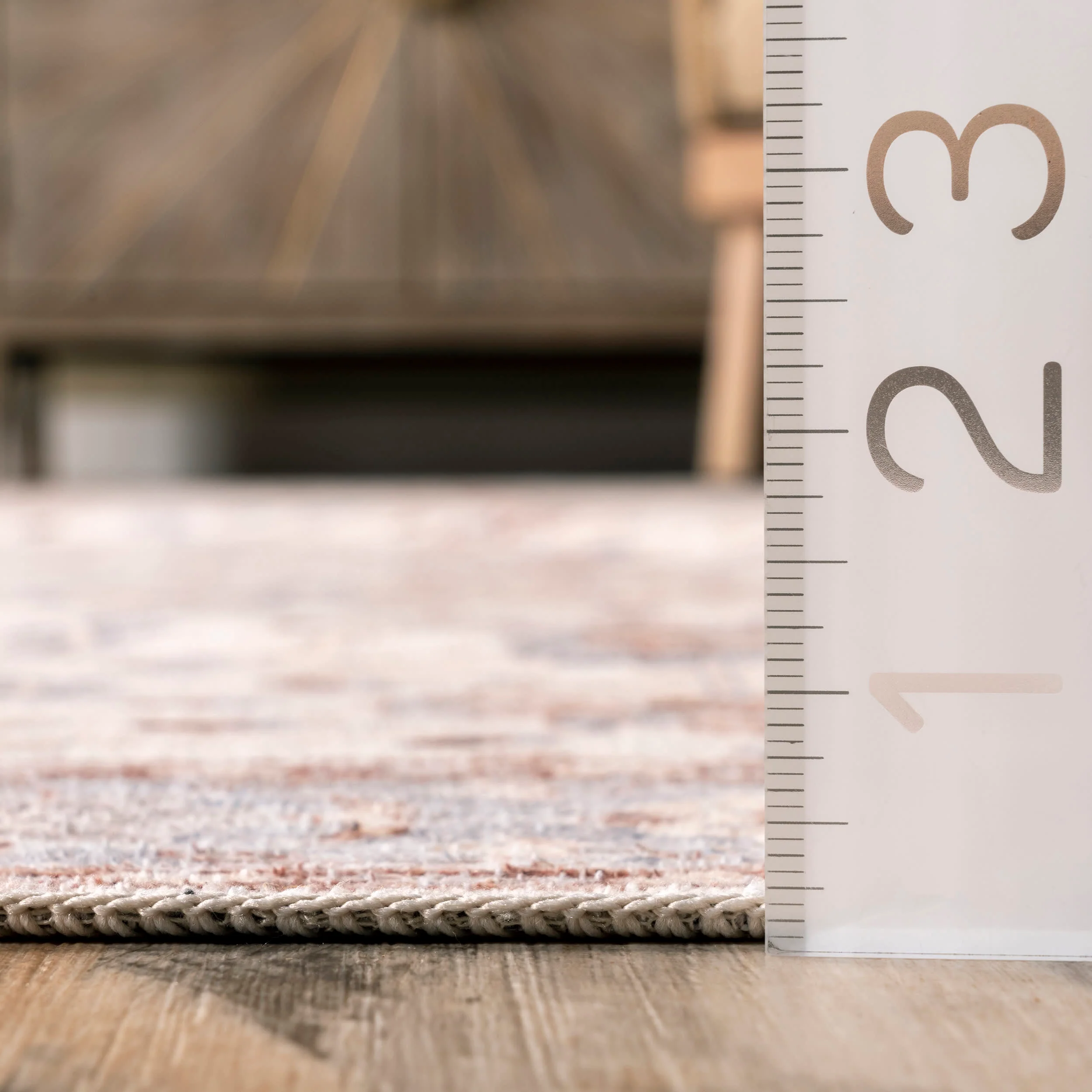 Ivied Blossoms Washable Rug | Light Beige - Image 5