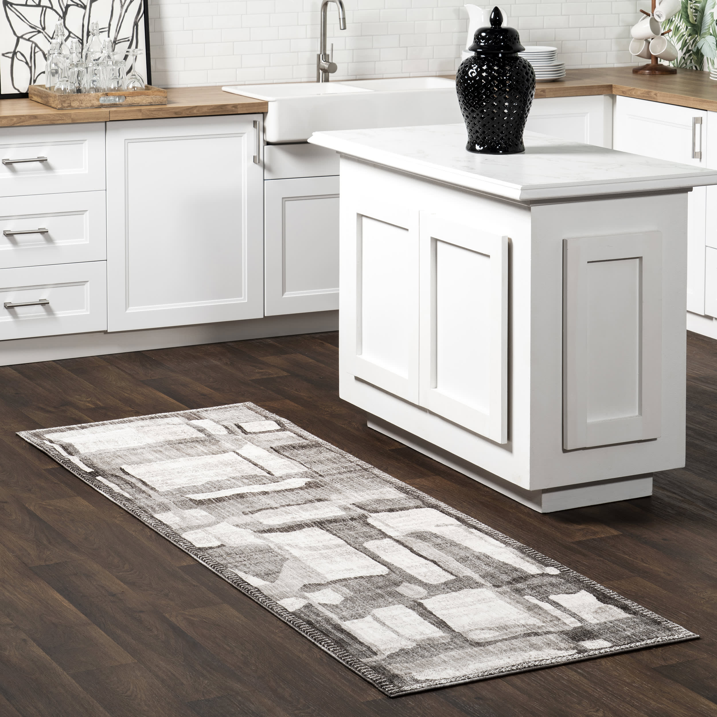 Iyanna Abstract Geometric Rug | Grey - Image 2