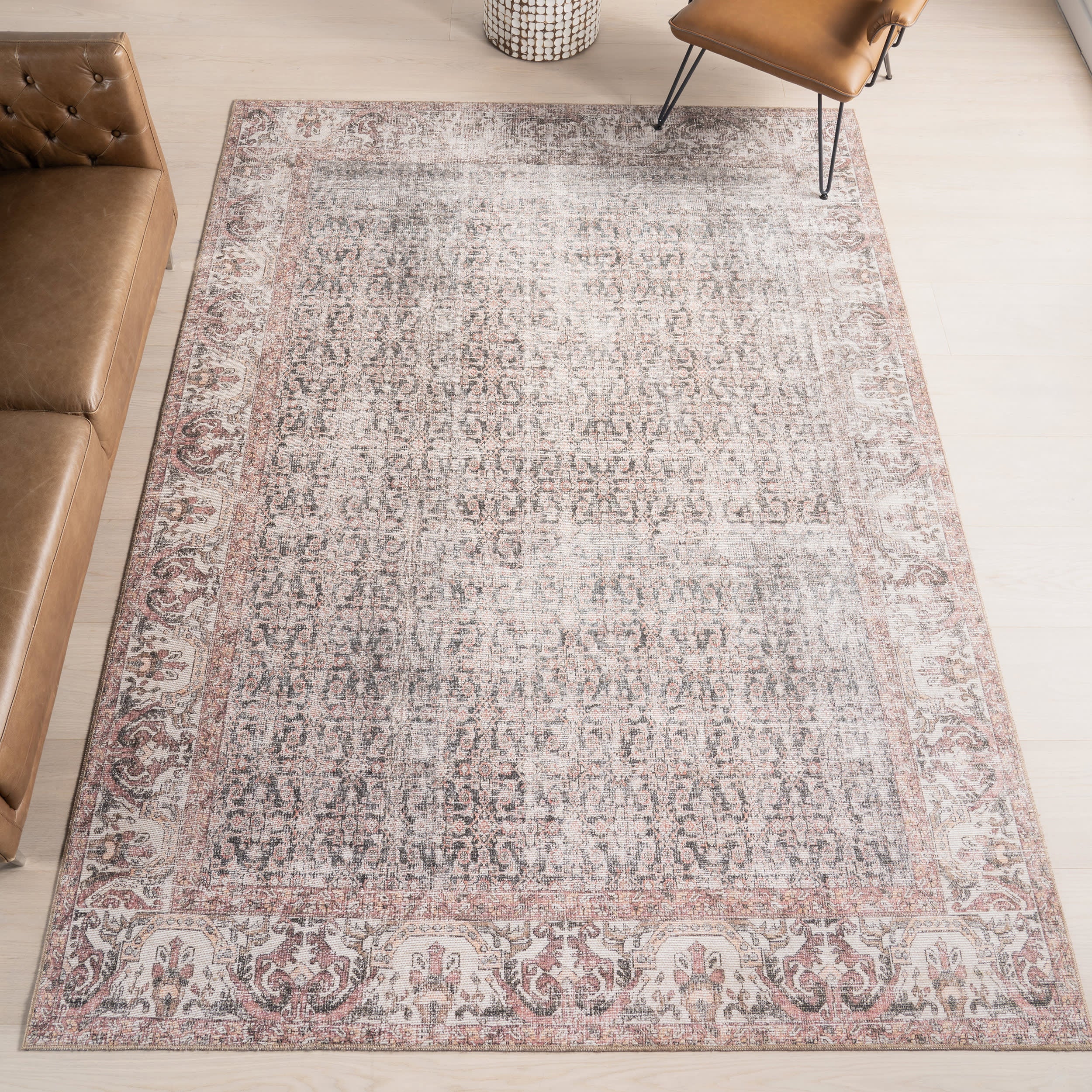 Izara Vintage Rug | Light Grey - Image 2