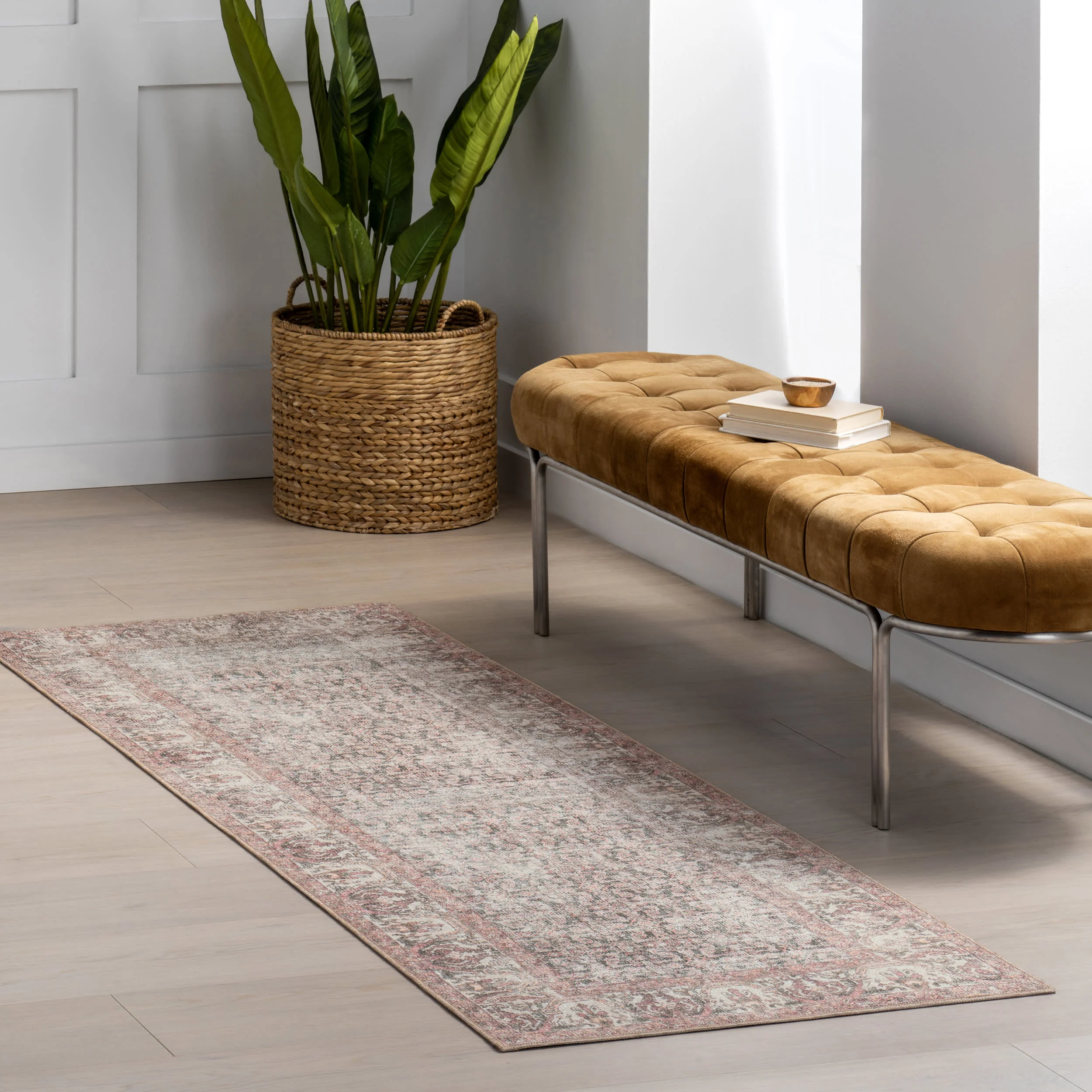 Izara Vintage Rug | Light Grey - Image 2