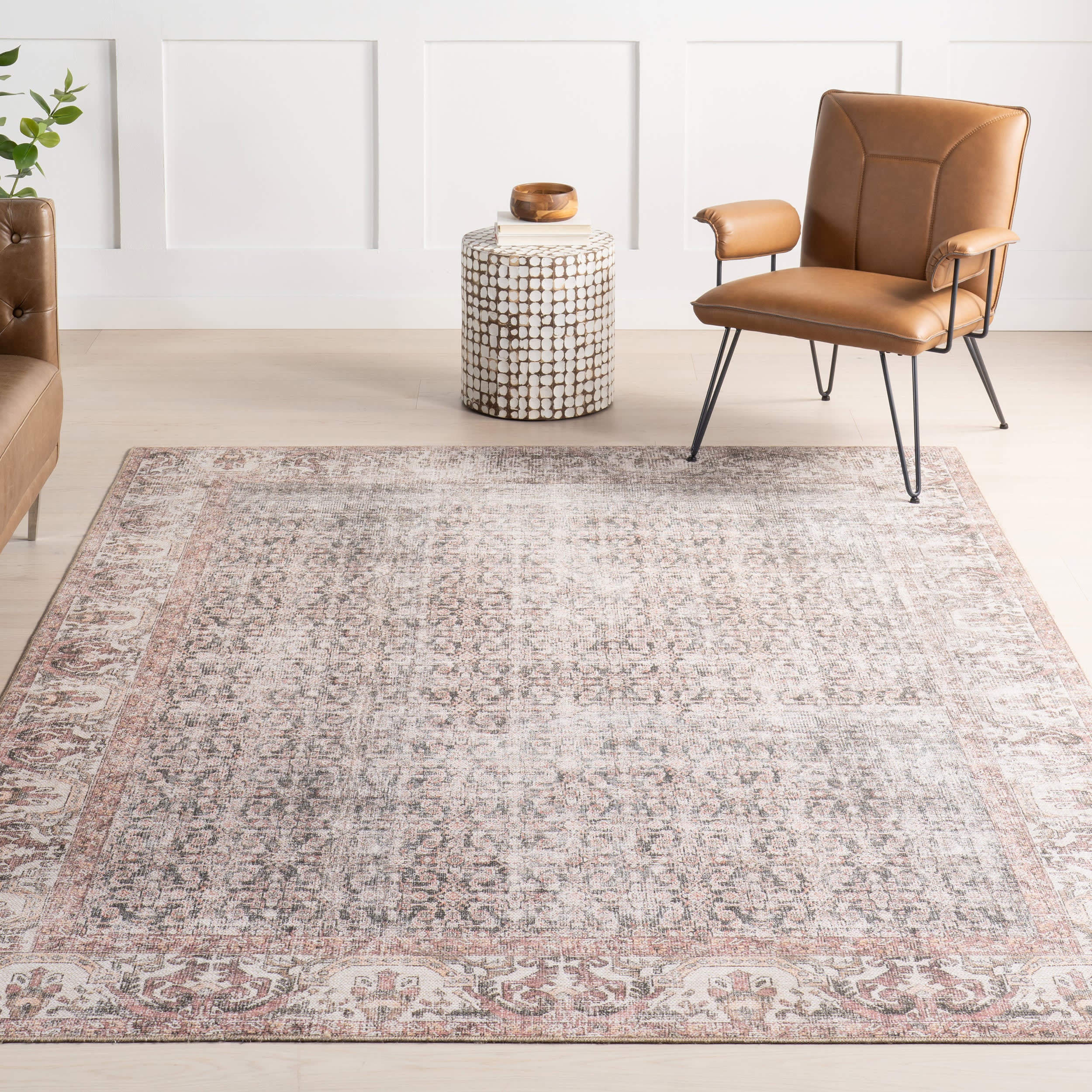 Izara Vintage Rug | Light Grey - Image 5