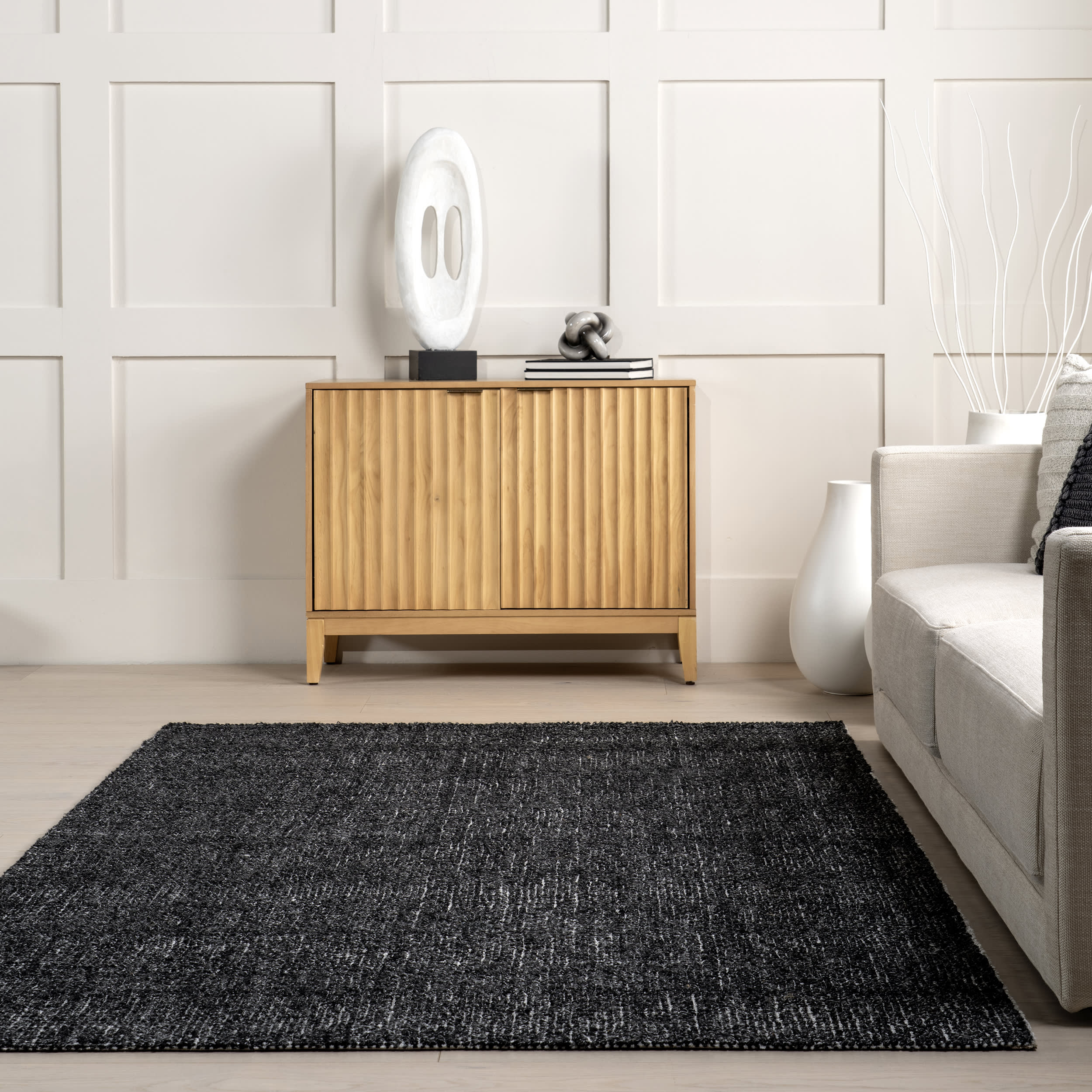 Jacinta Solid Rug | Dark Grey - Image 4
