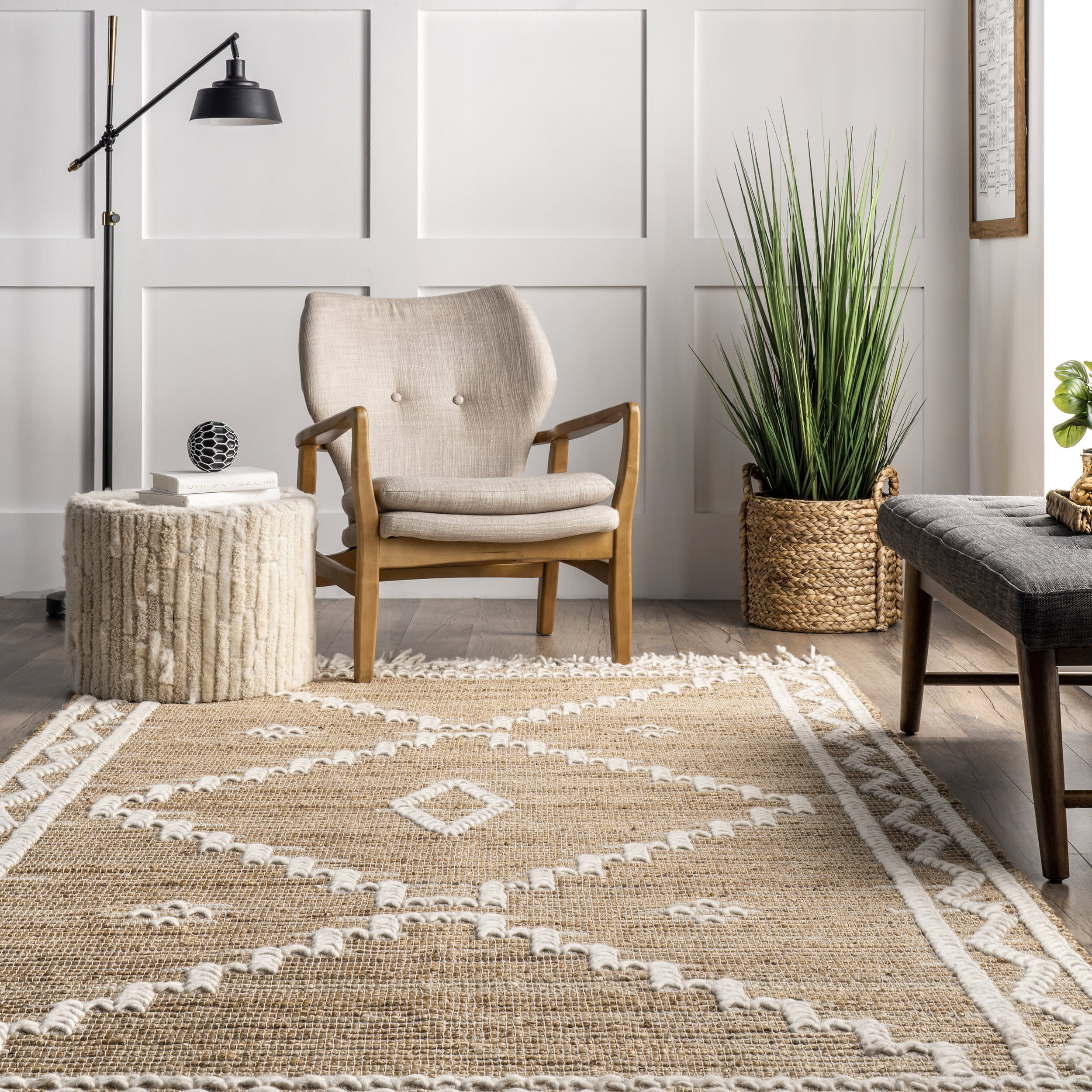 Jackie Natural Textured Rug | Natural - Image 4