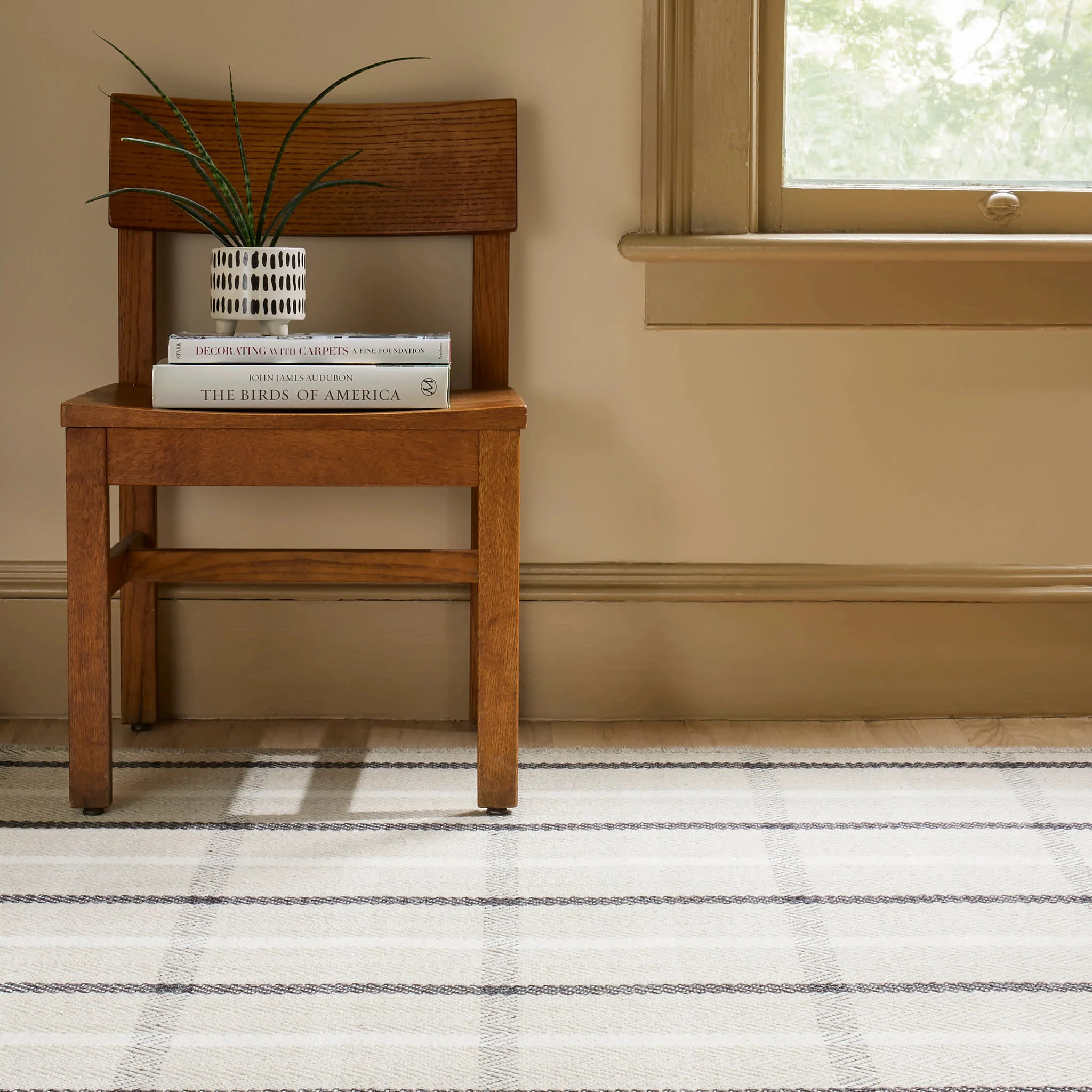 Jackson Woven Wool Custom Rug | Beige/Charcoal - Image 2